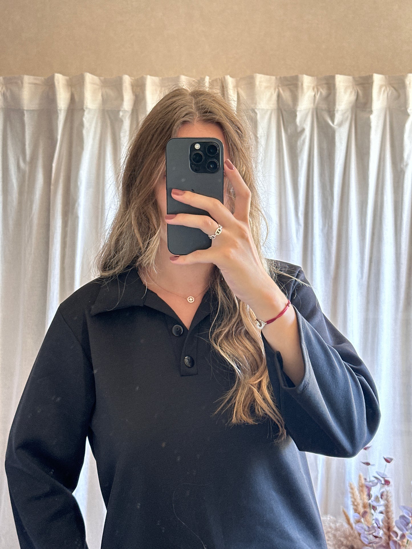 Robe polo noir