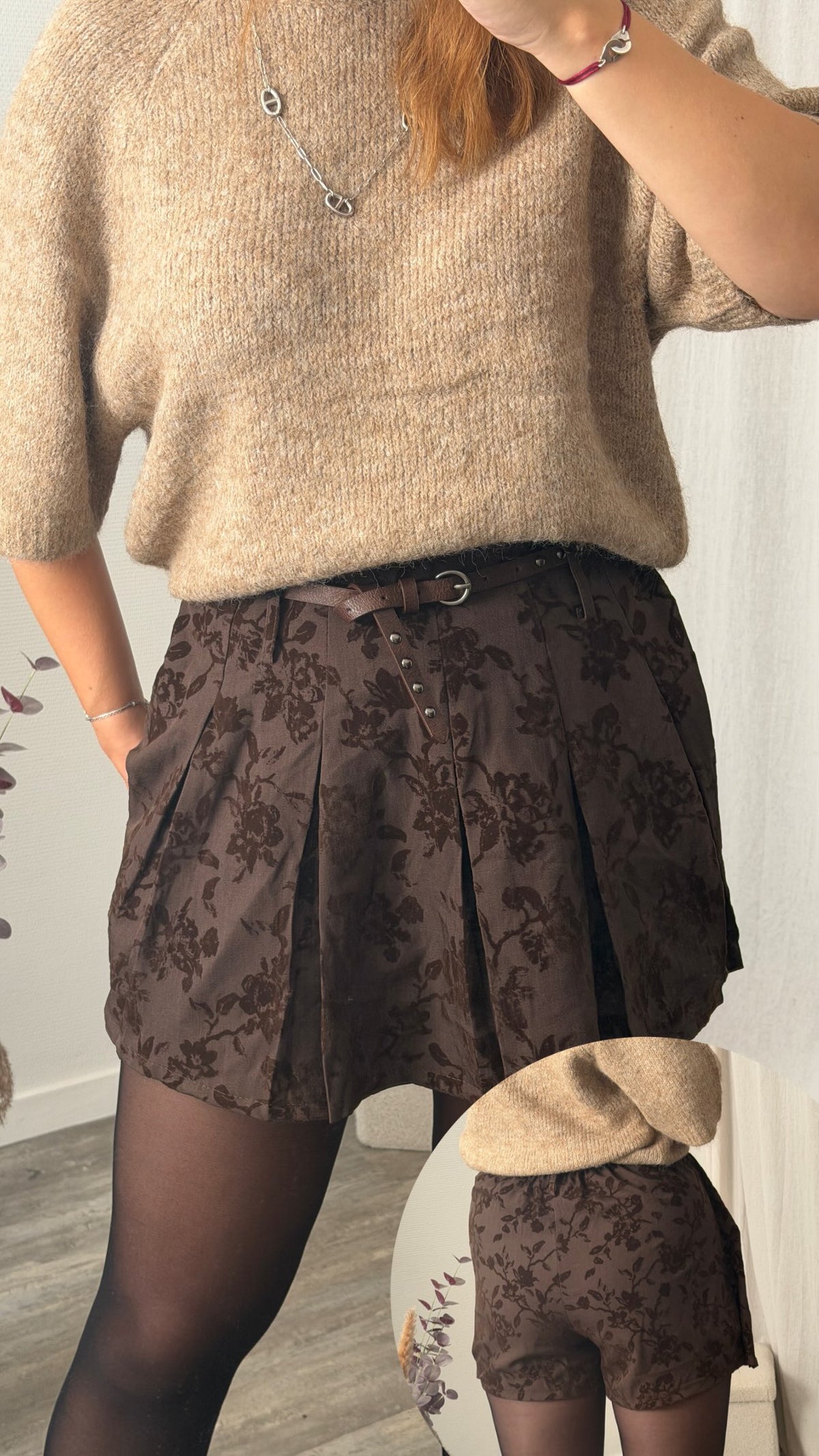 Jupe short choco