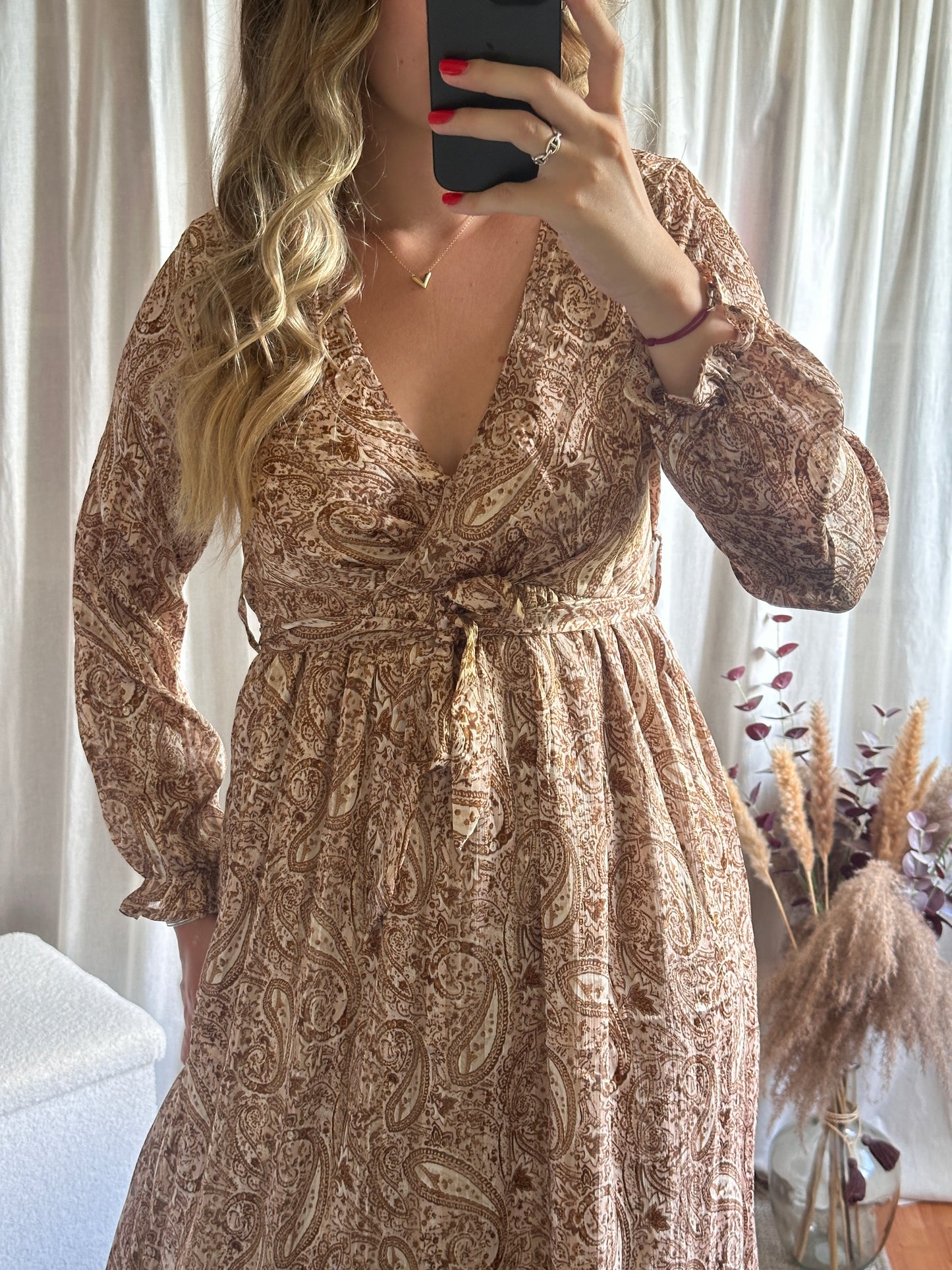 Robe longue avec manches