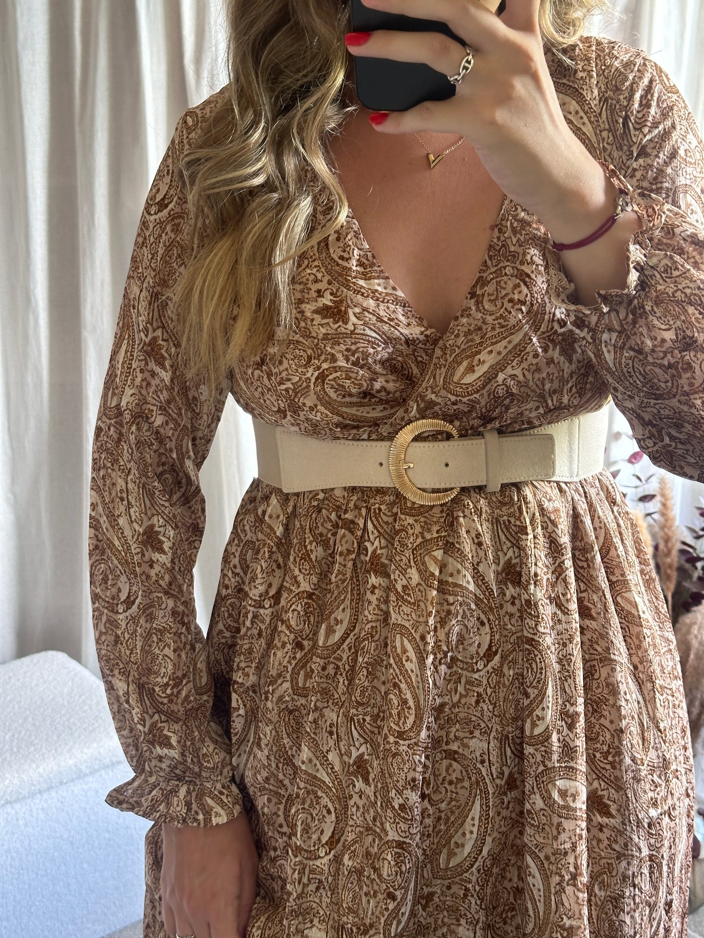 Robe longue avec manches