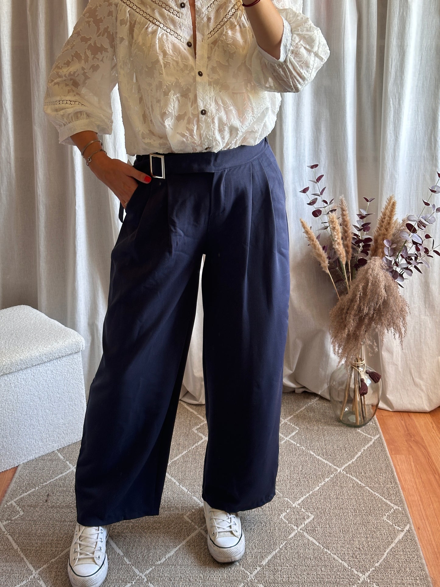 Pantalon bleu marine coupe droite 🇮🇹