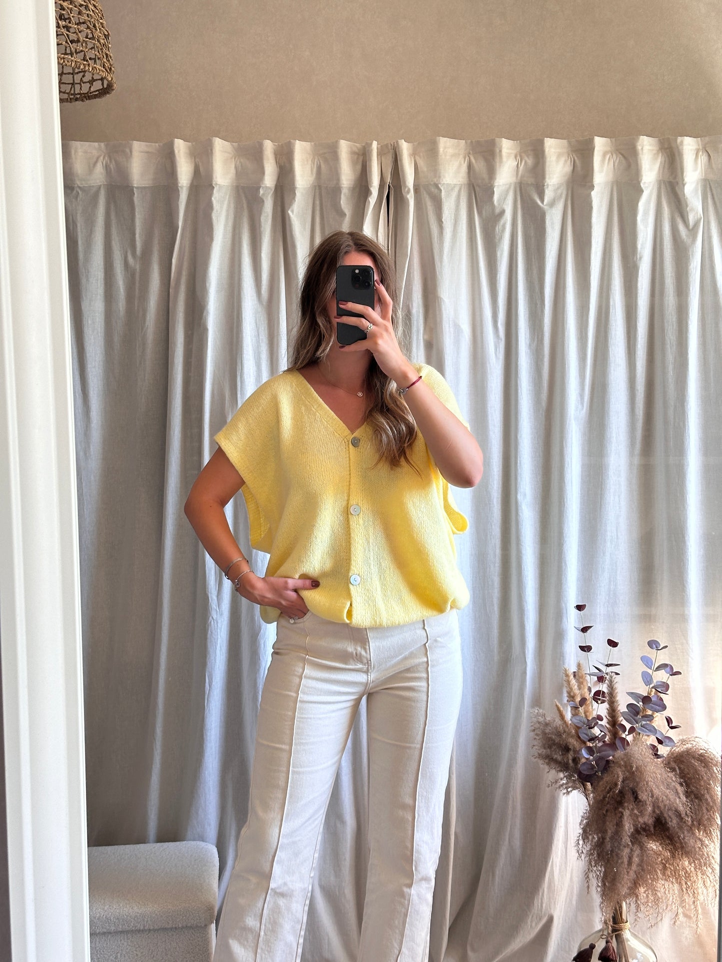 Gilet sans manches jaune