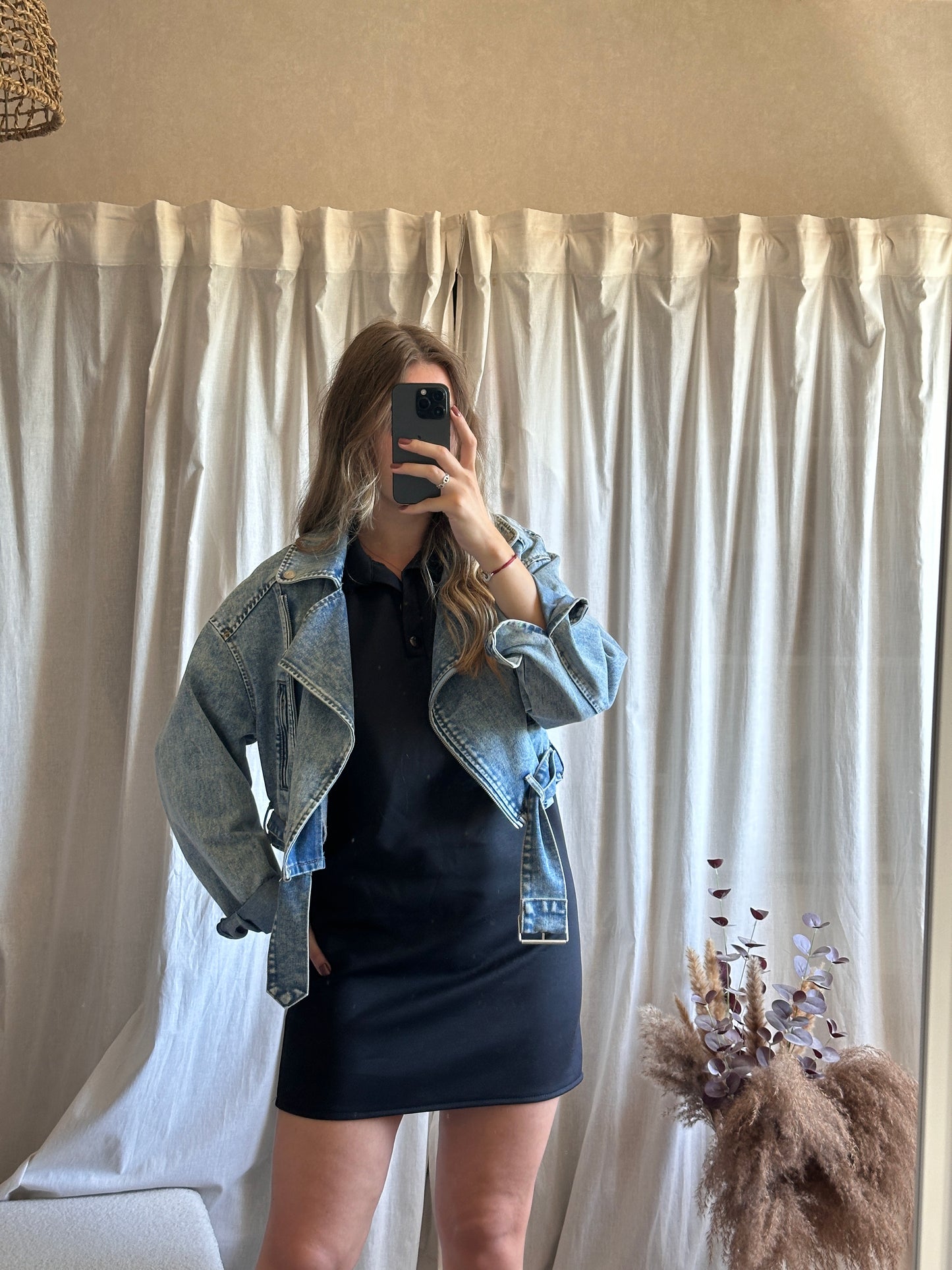 Robe polo noir
