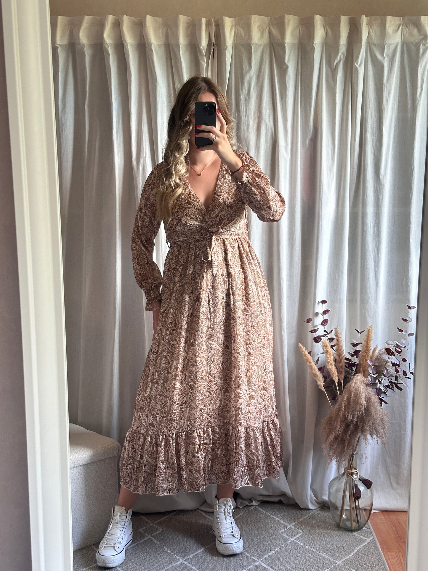Robe longue avec manches