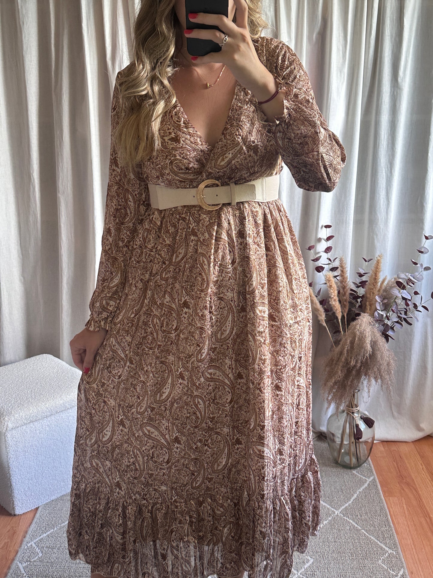 Robe longue avec manches