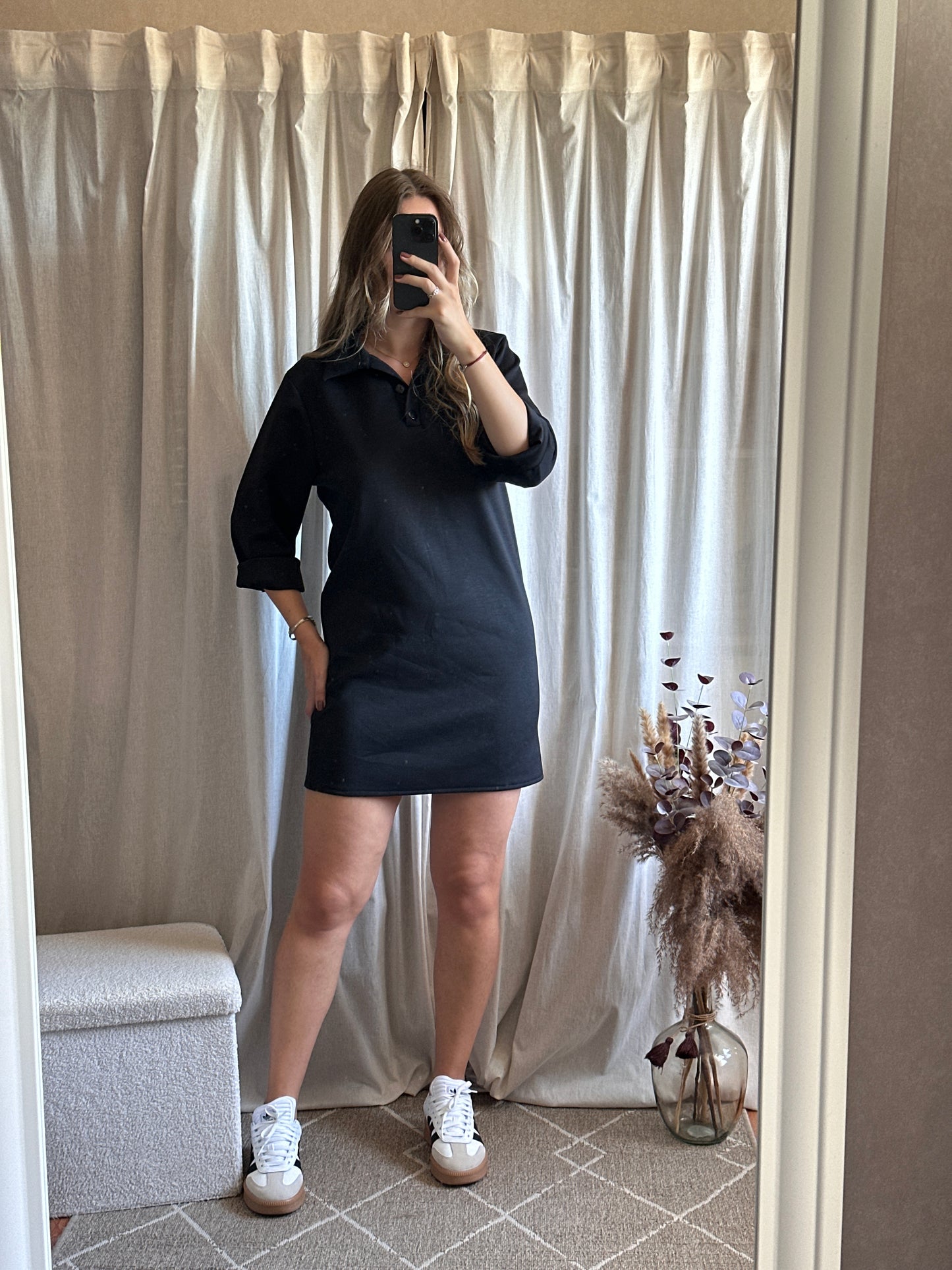 Robe polo noir