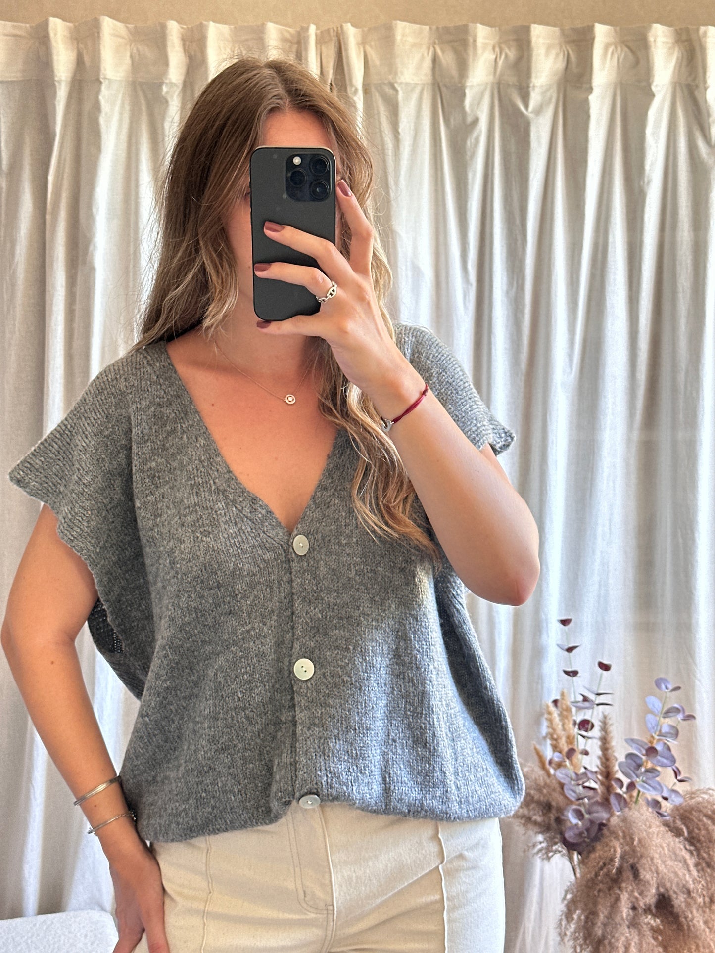 Gilet sans manches gris