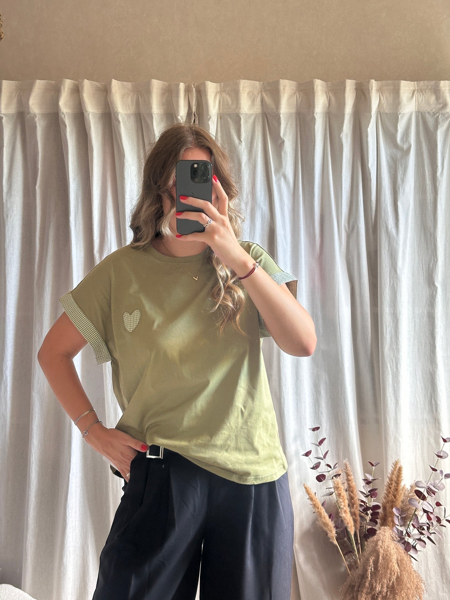 Tshirt kaki en coton