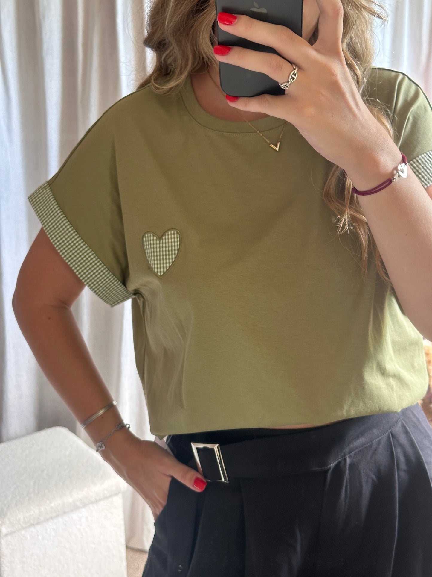 Tshirt kaki en coton