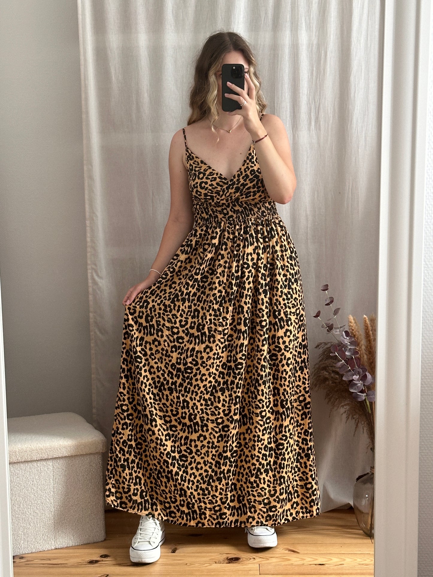 Robe longue léopard