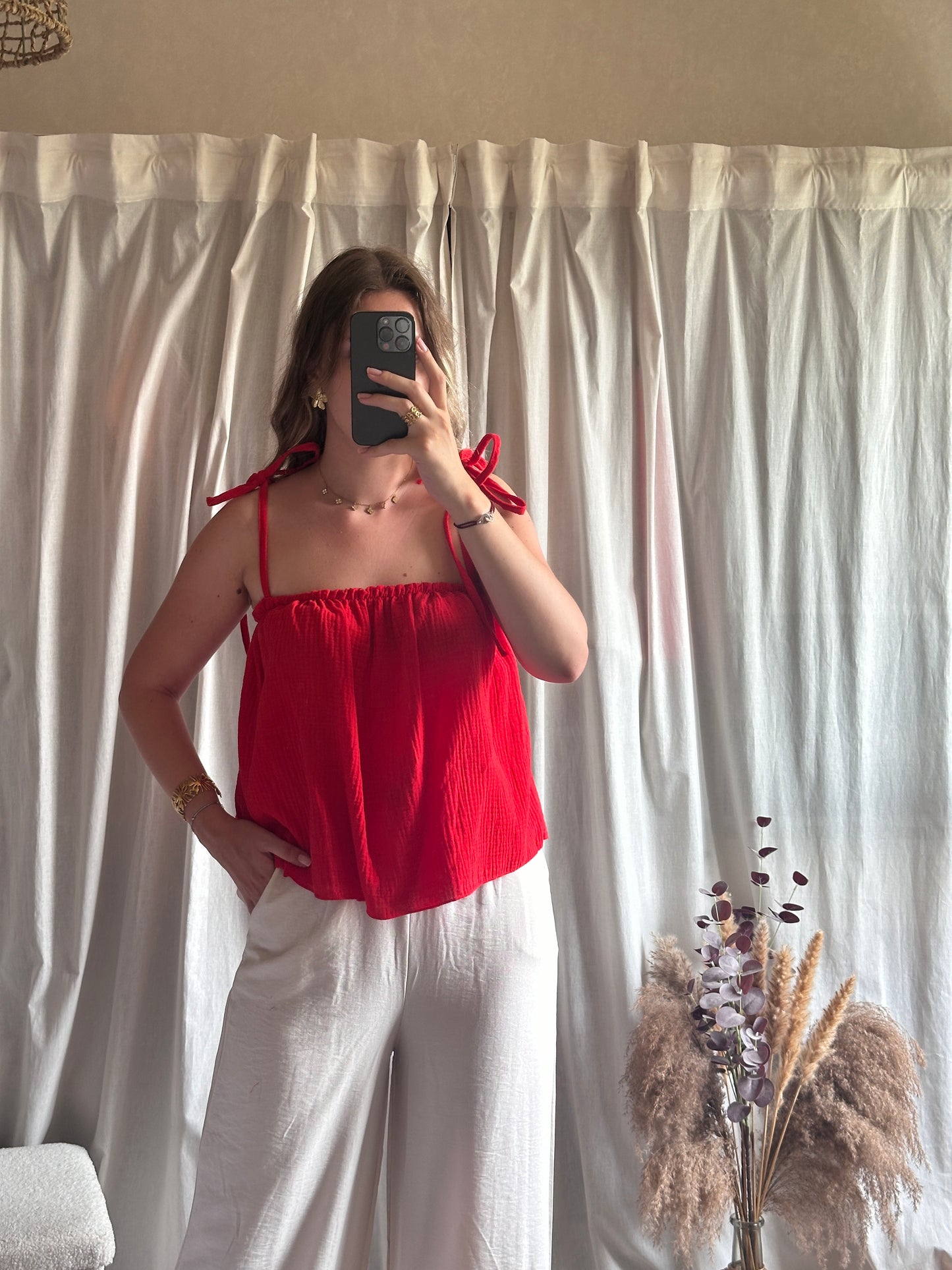 Top rouge 100% coton 🇮🇹