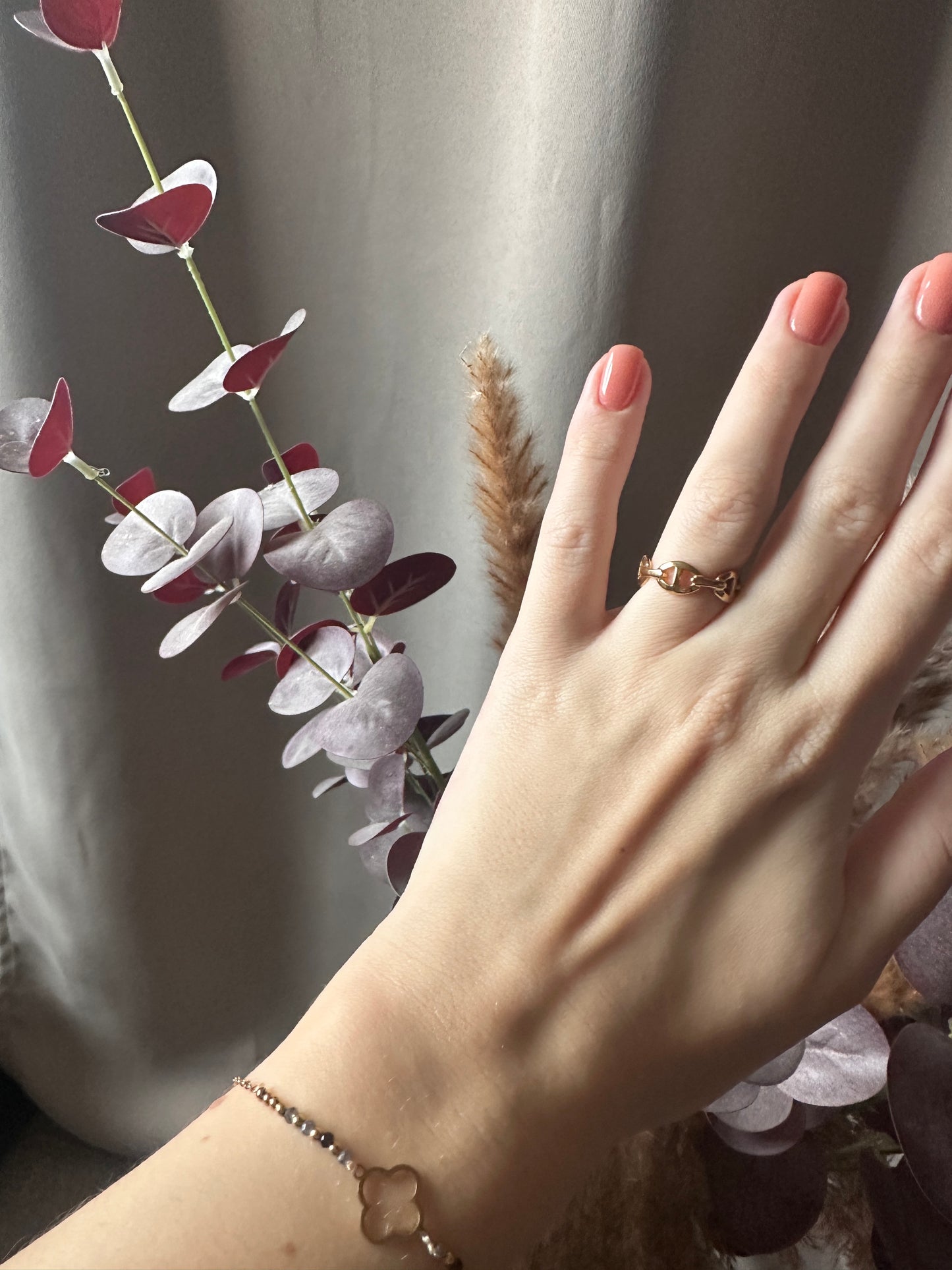 Bague dorée et argenté