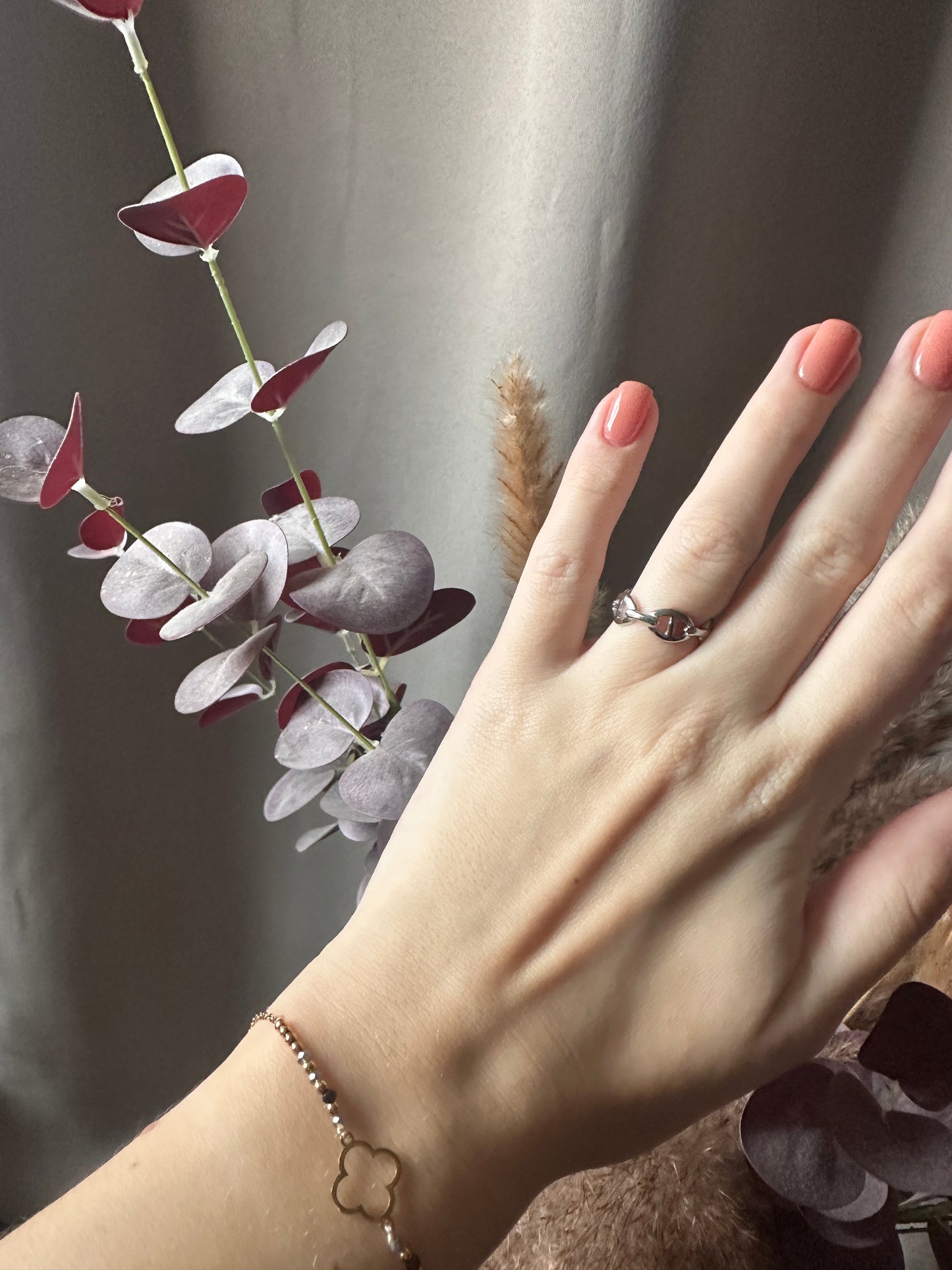Bague dorée et argenté