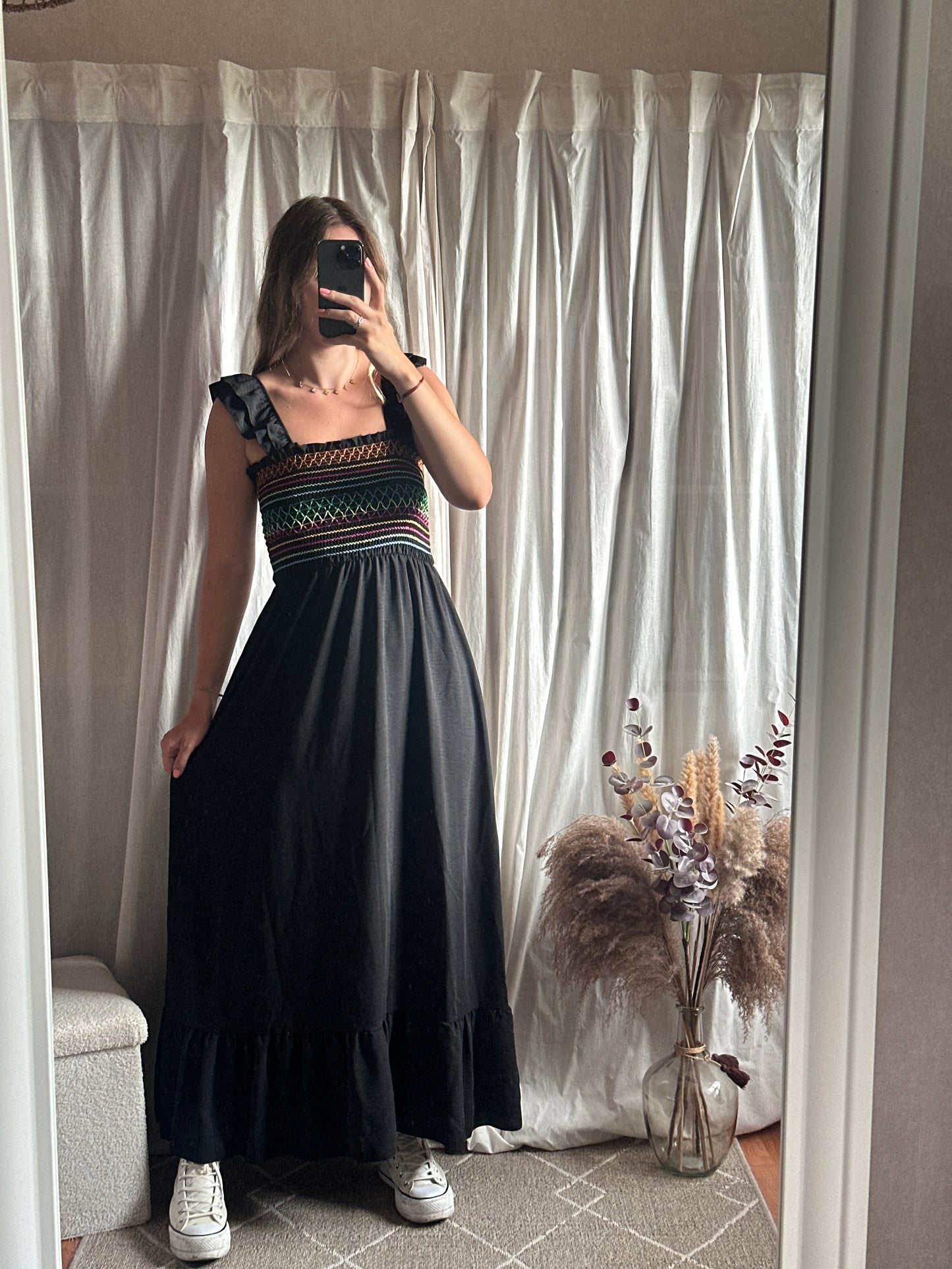 Robe longue bustier noir