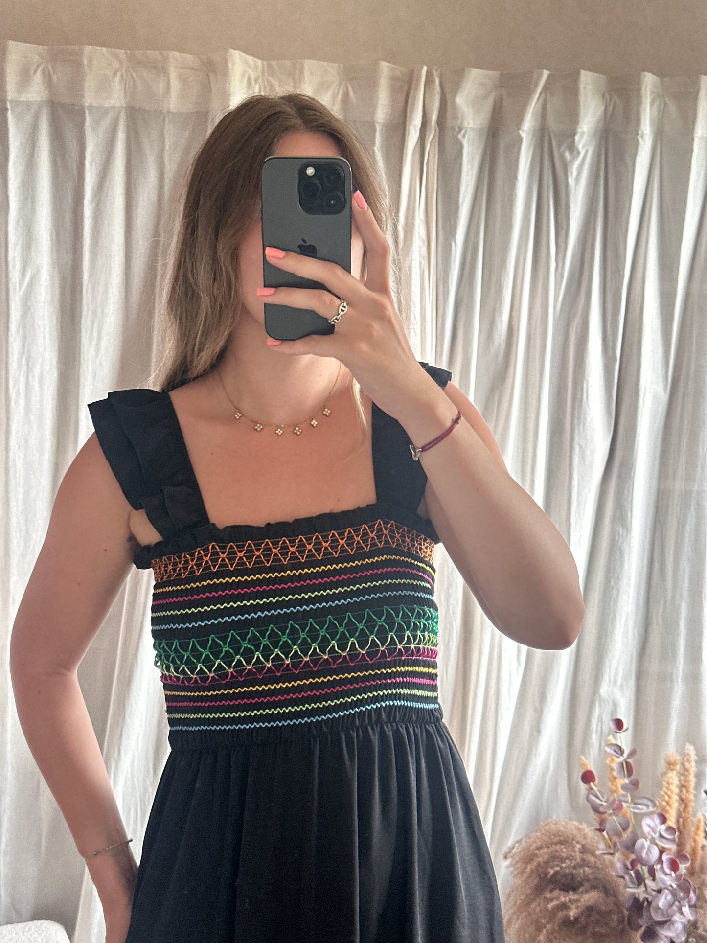Robe longue bustier noir