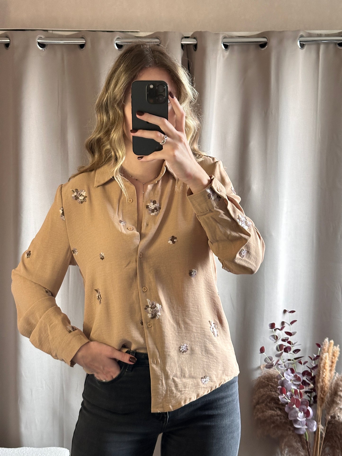 Chemise camel