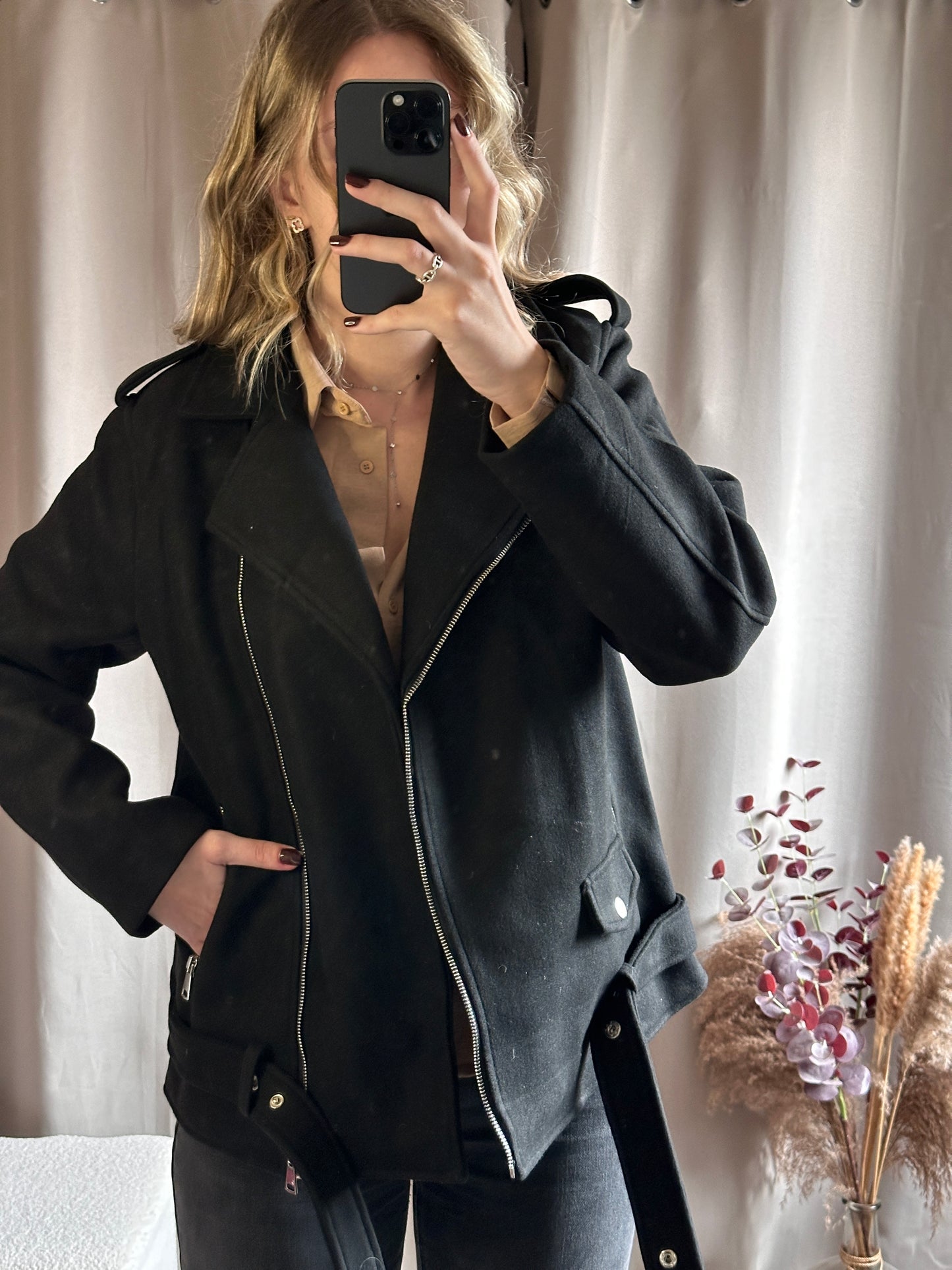 Veste bomber noir