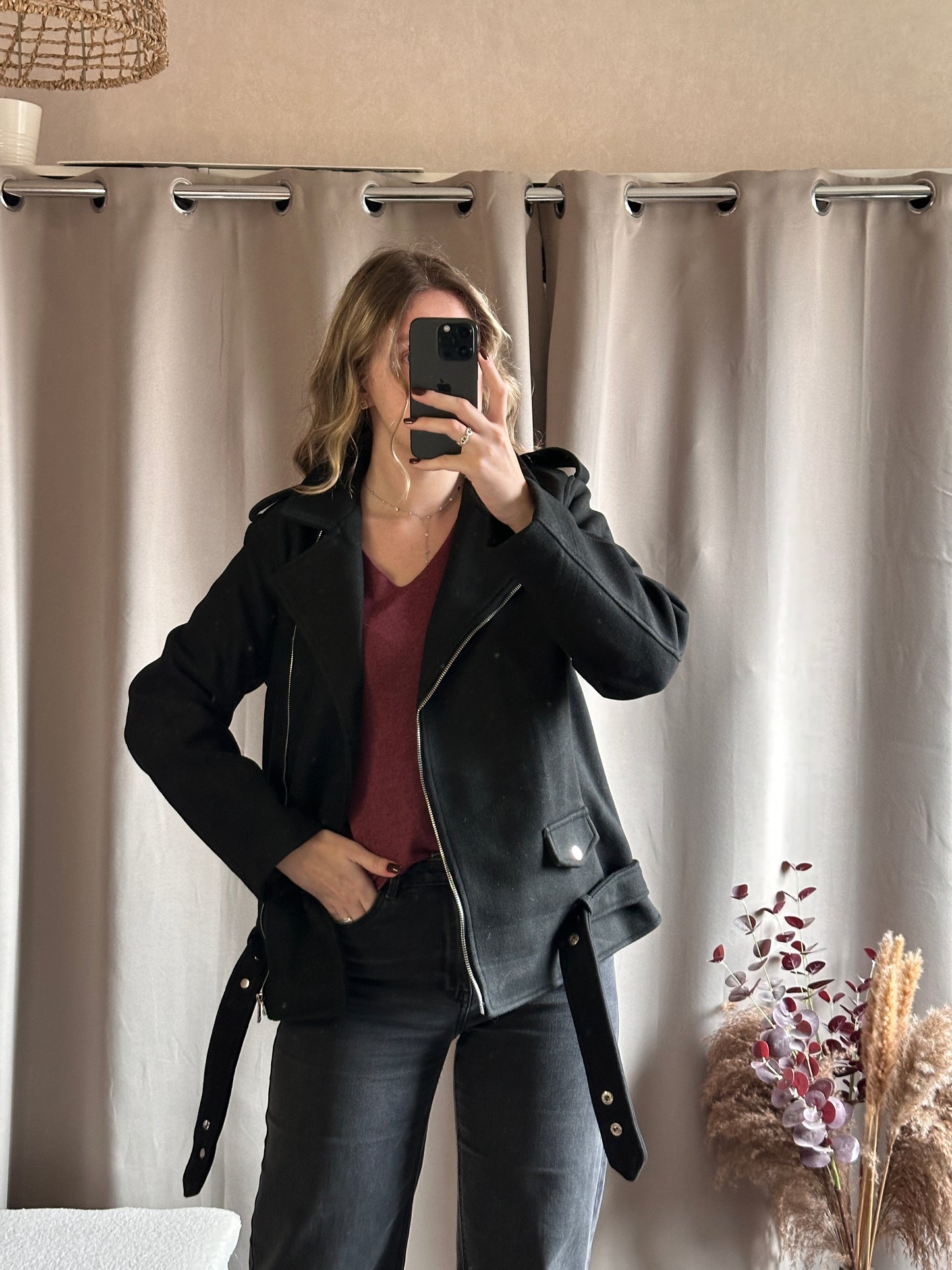 Veste bomber noir