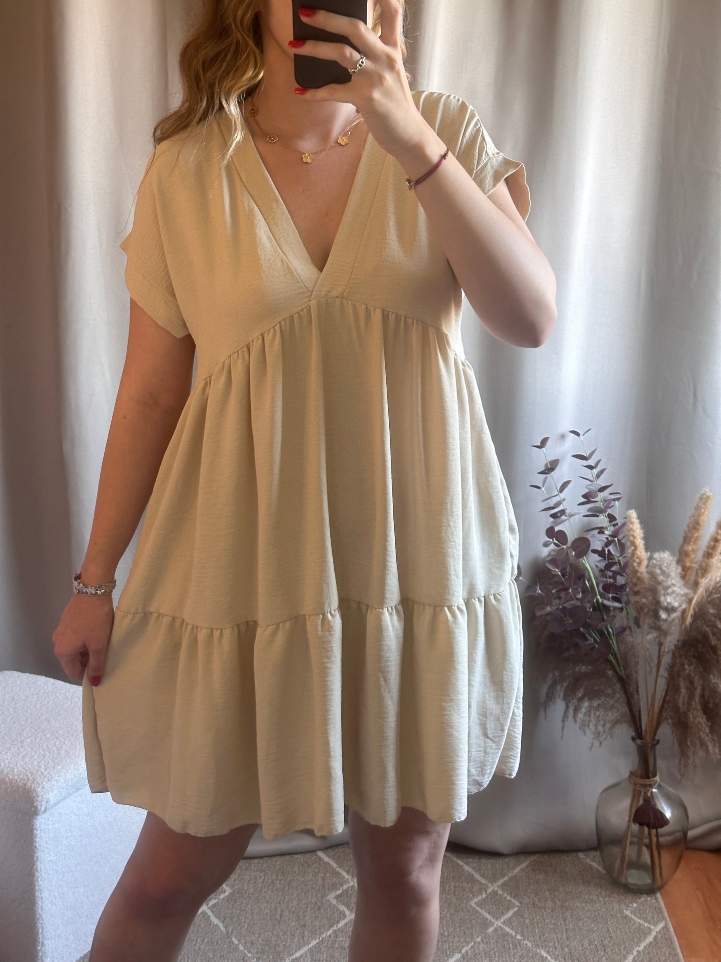 Robe courte beige 🇫🇷