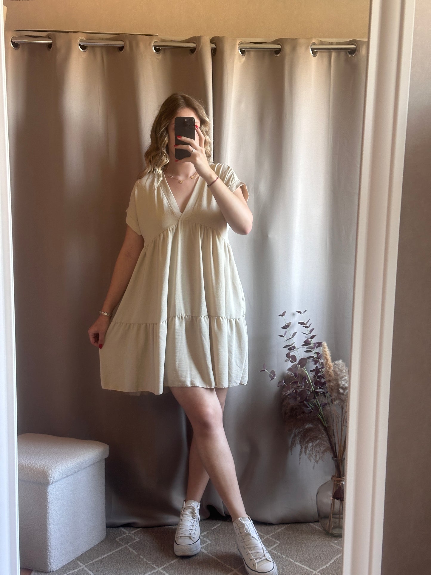 Robe courte beige 🇫🇷