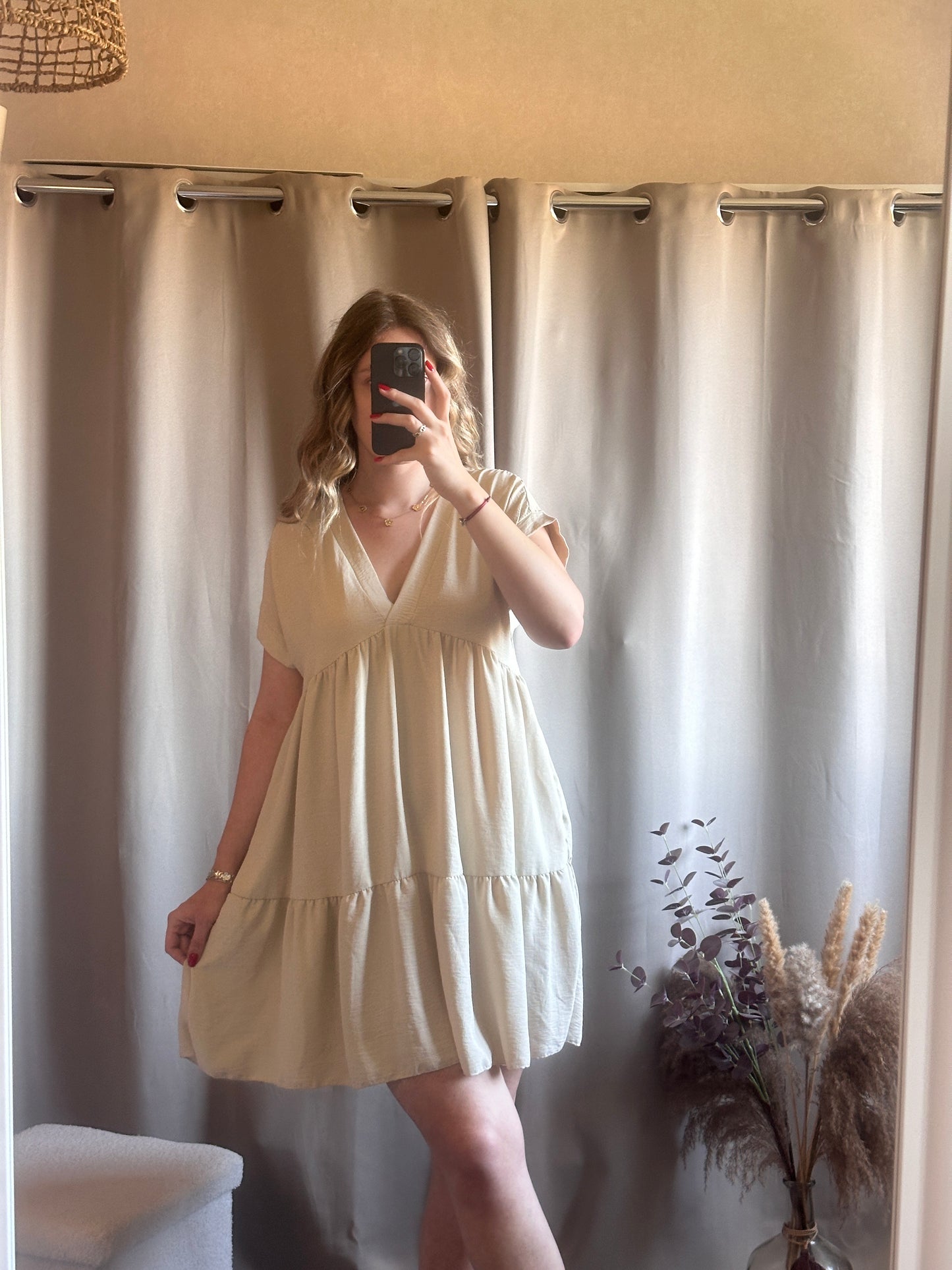 Robe courte beige 🇫🇷