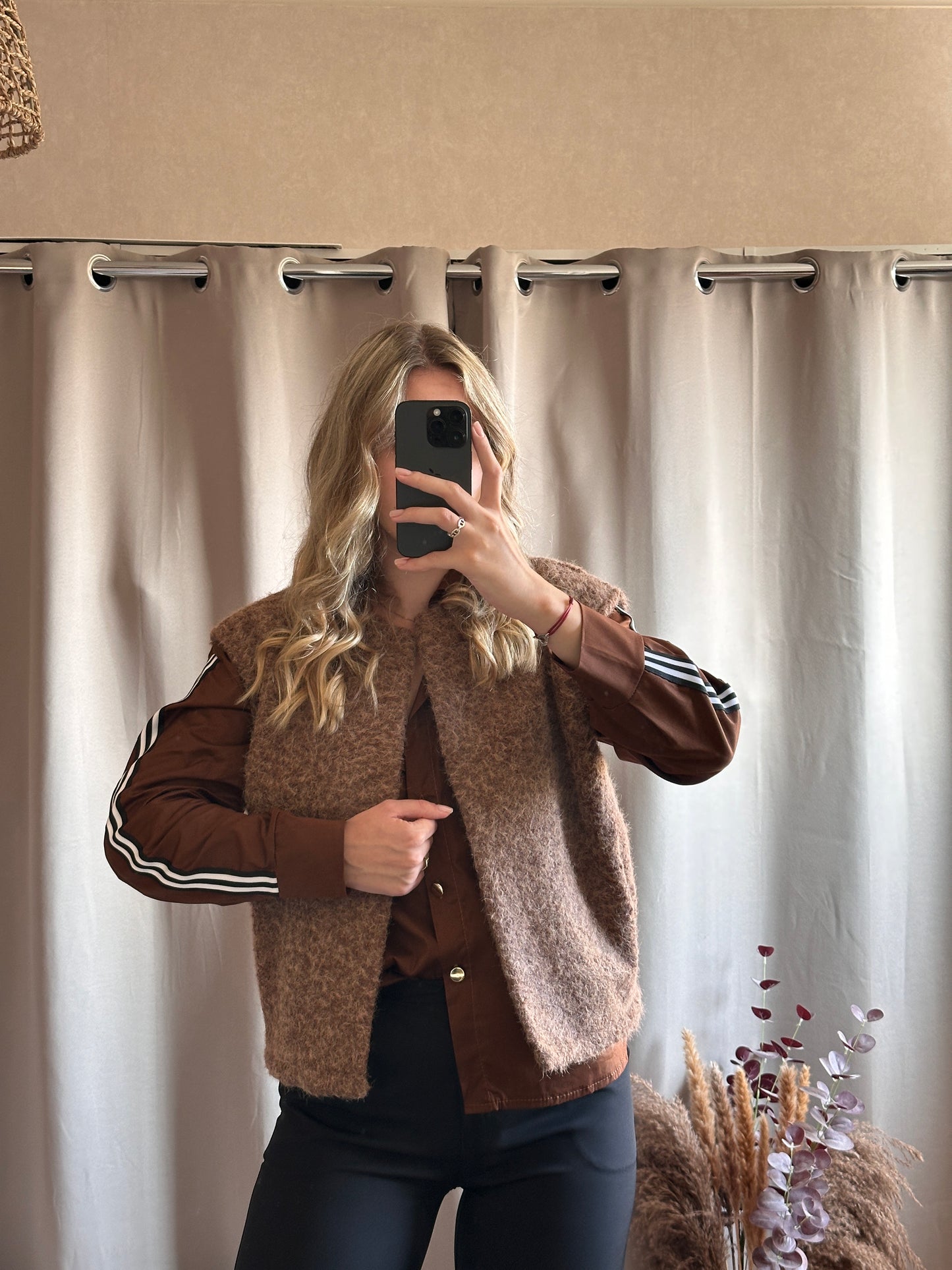 Chemise chocolat en coton
