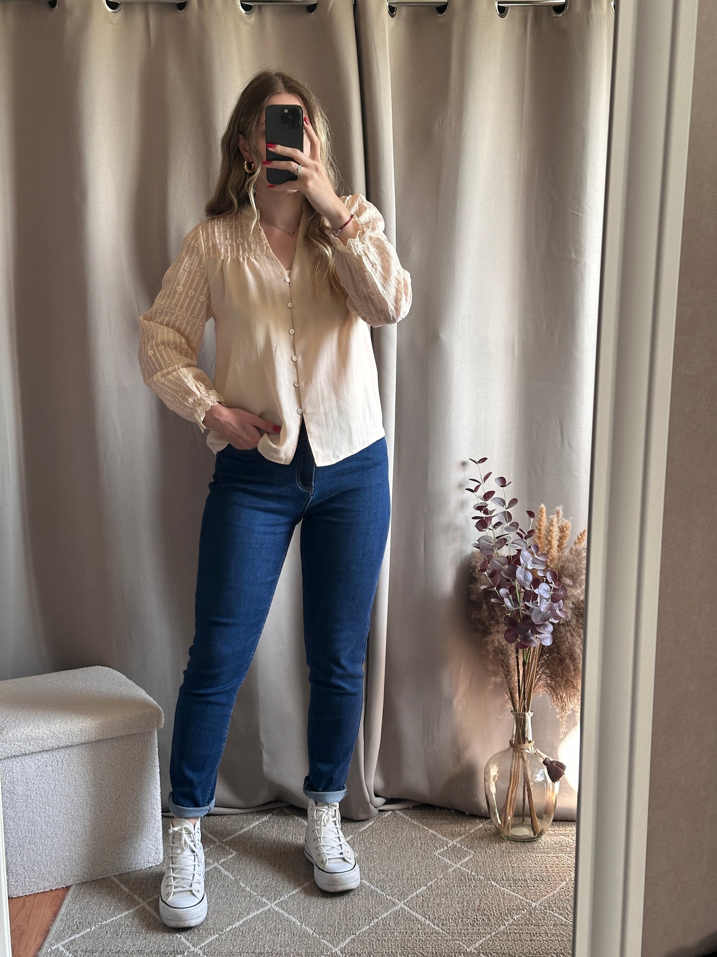 Blouse beige 100% coton