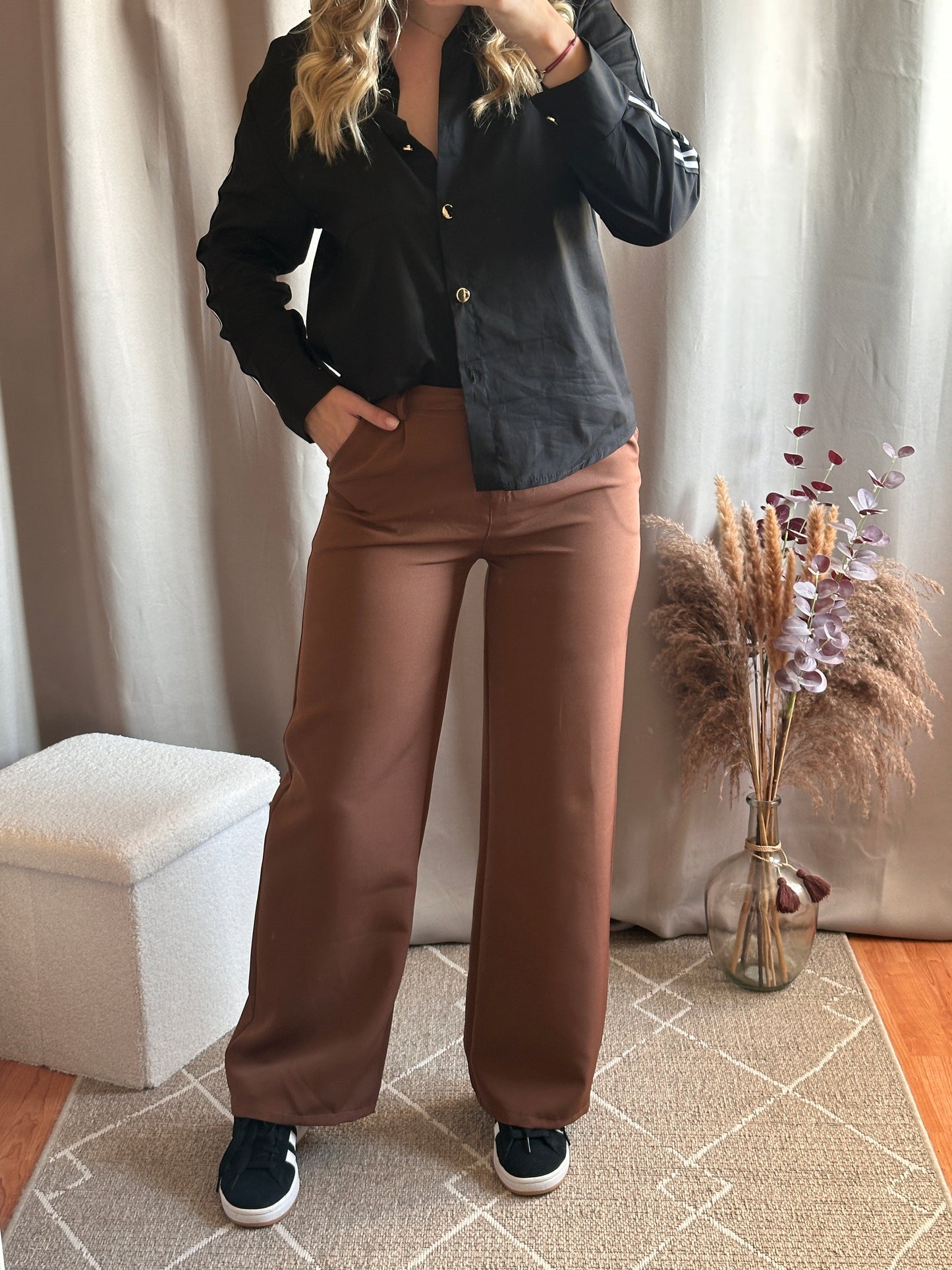 Chemise noir en coton