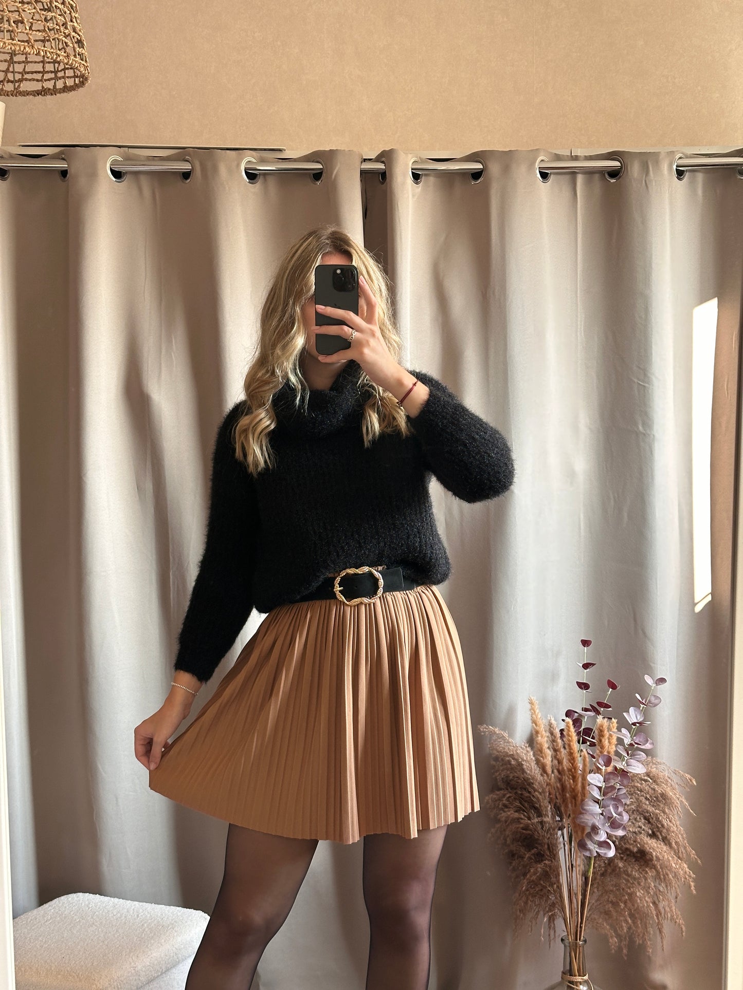 Pull col roulé Noir