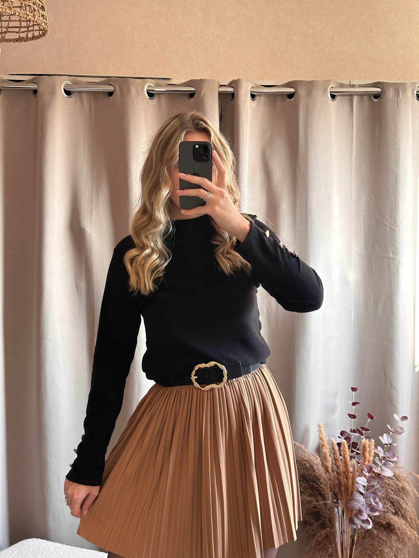 Pull col montant Noir