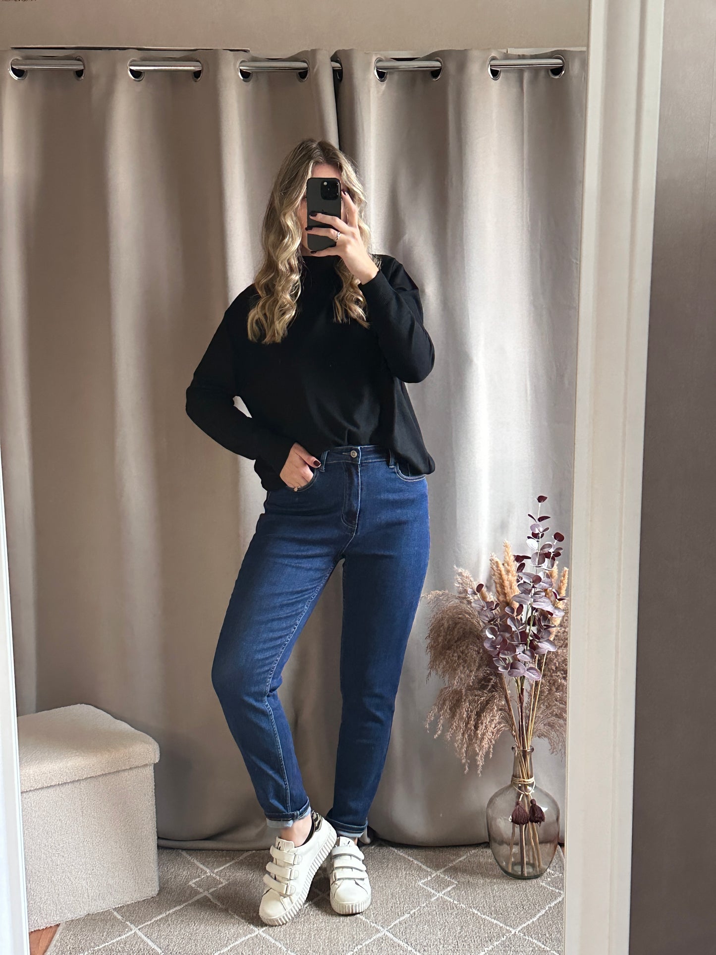 Pull col montant doux Noir