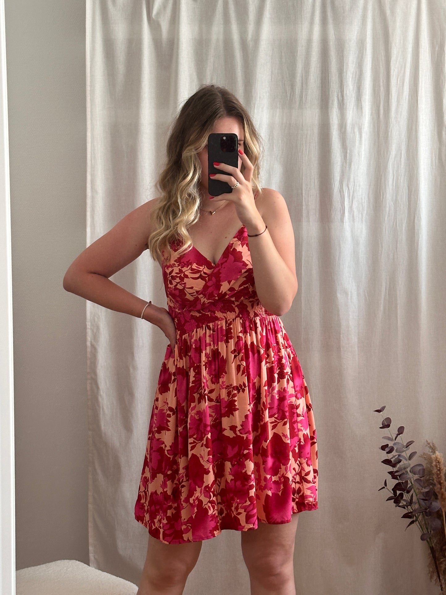 Robe courte rouge