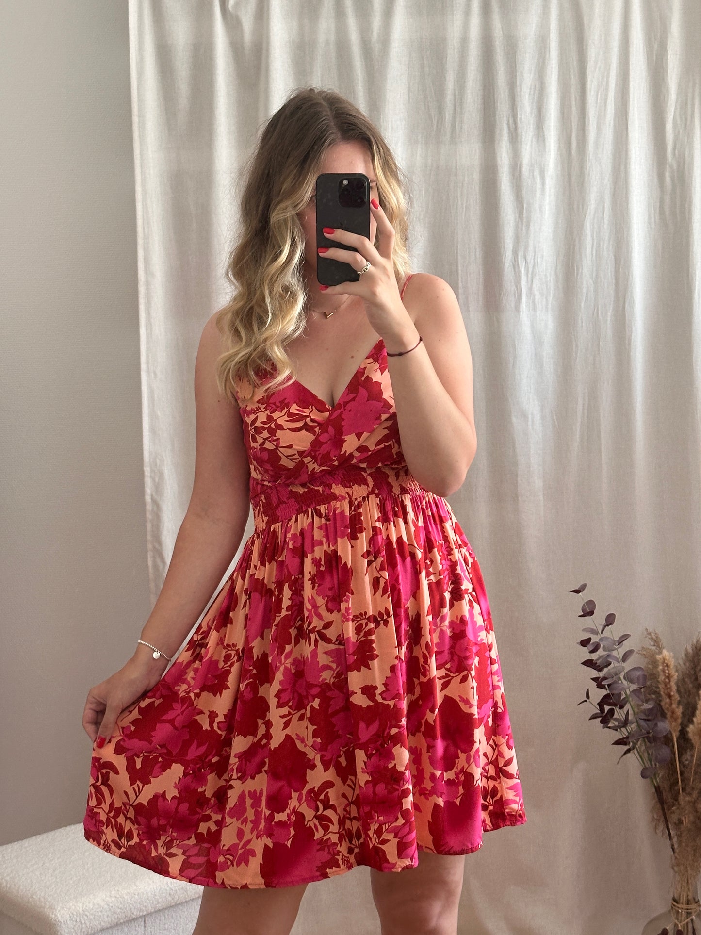 Robe courte rouge