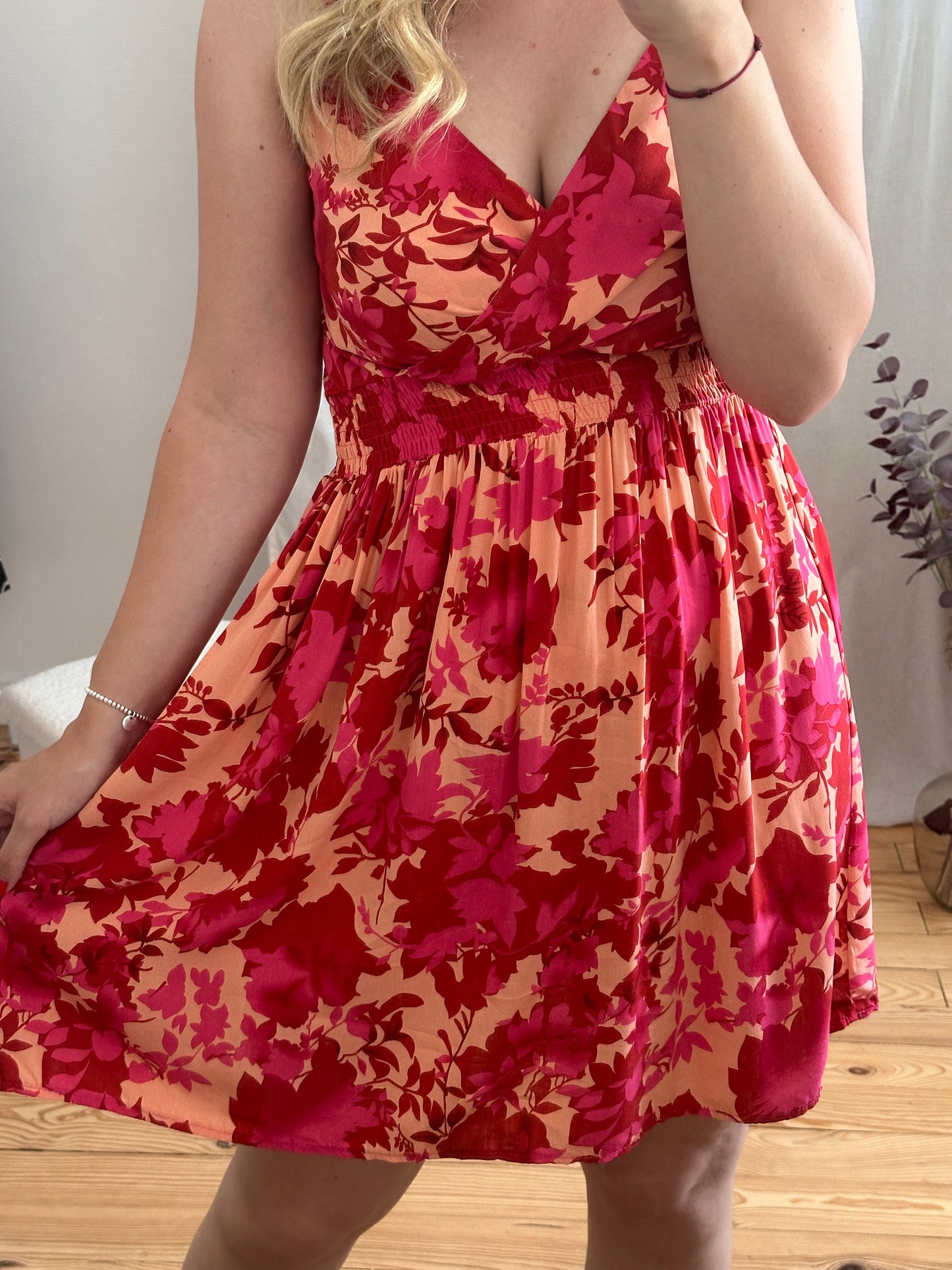 Robe courte rouge