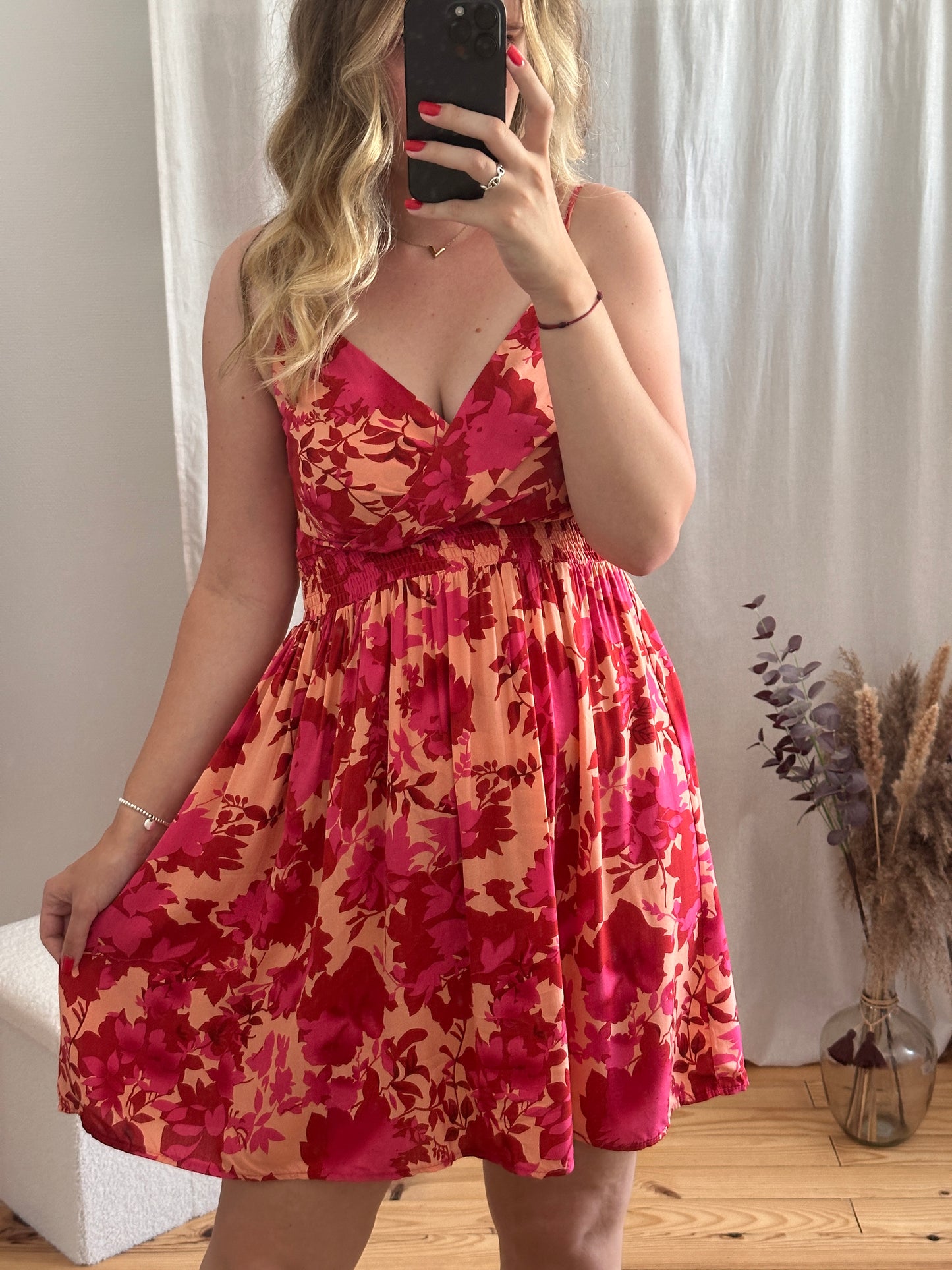 Robe courte rouge