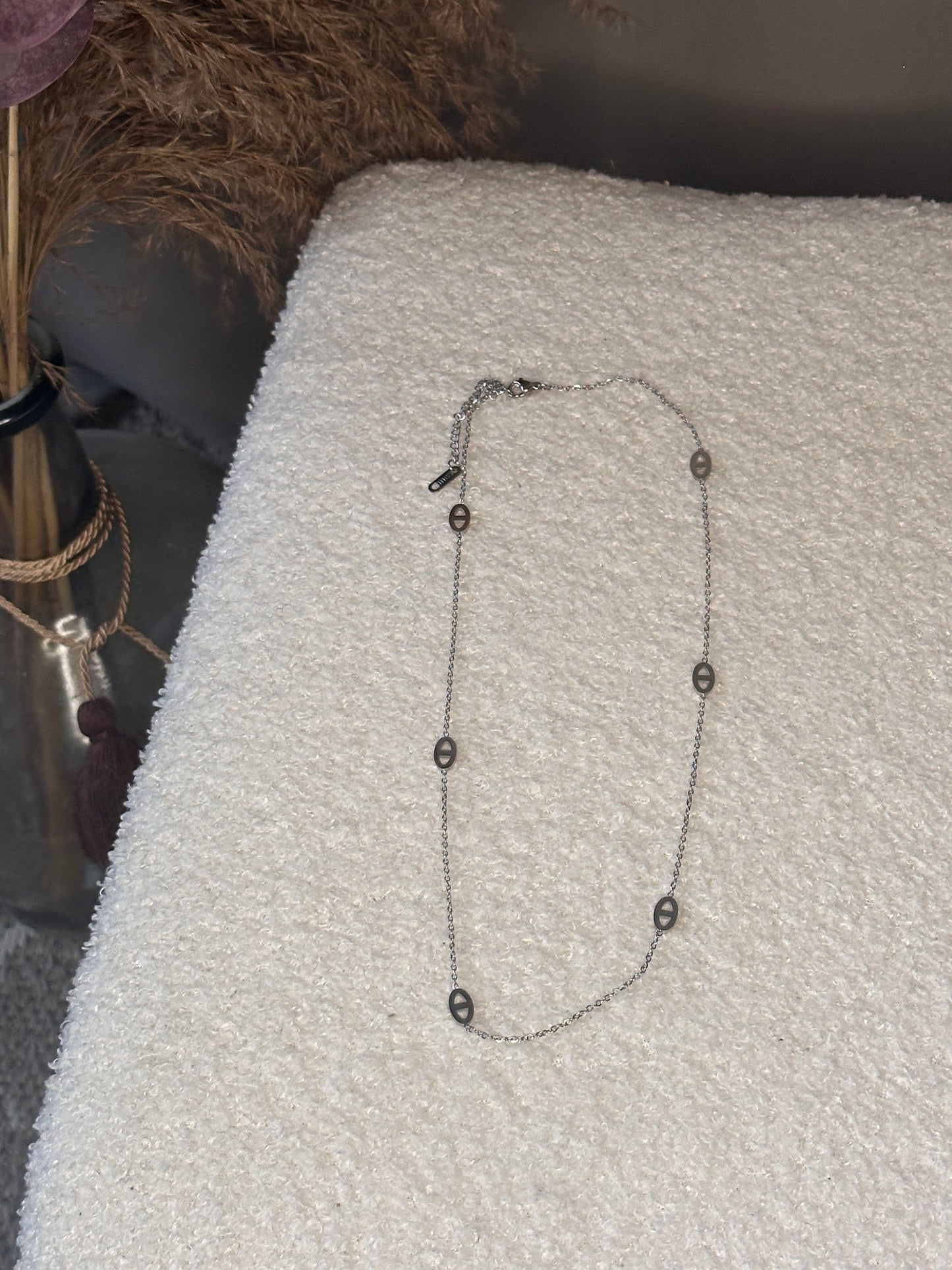 Collier argenté maillon
