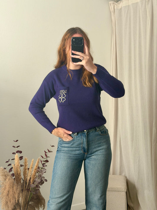 Pull bleu "love"