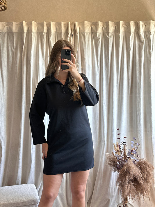 Robe polo noir