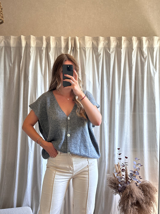 Gilet sans manches gris