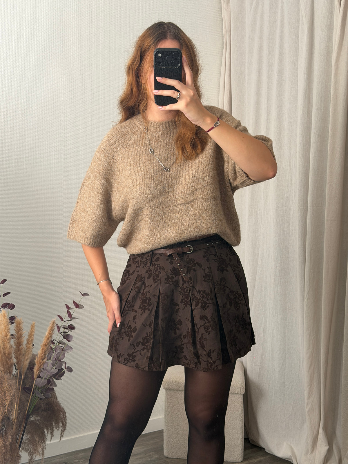 Jupe short choco