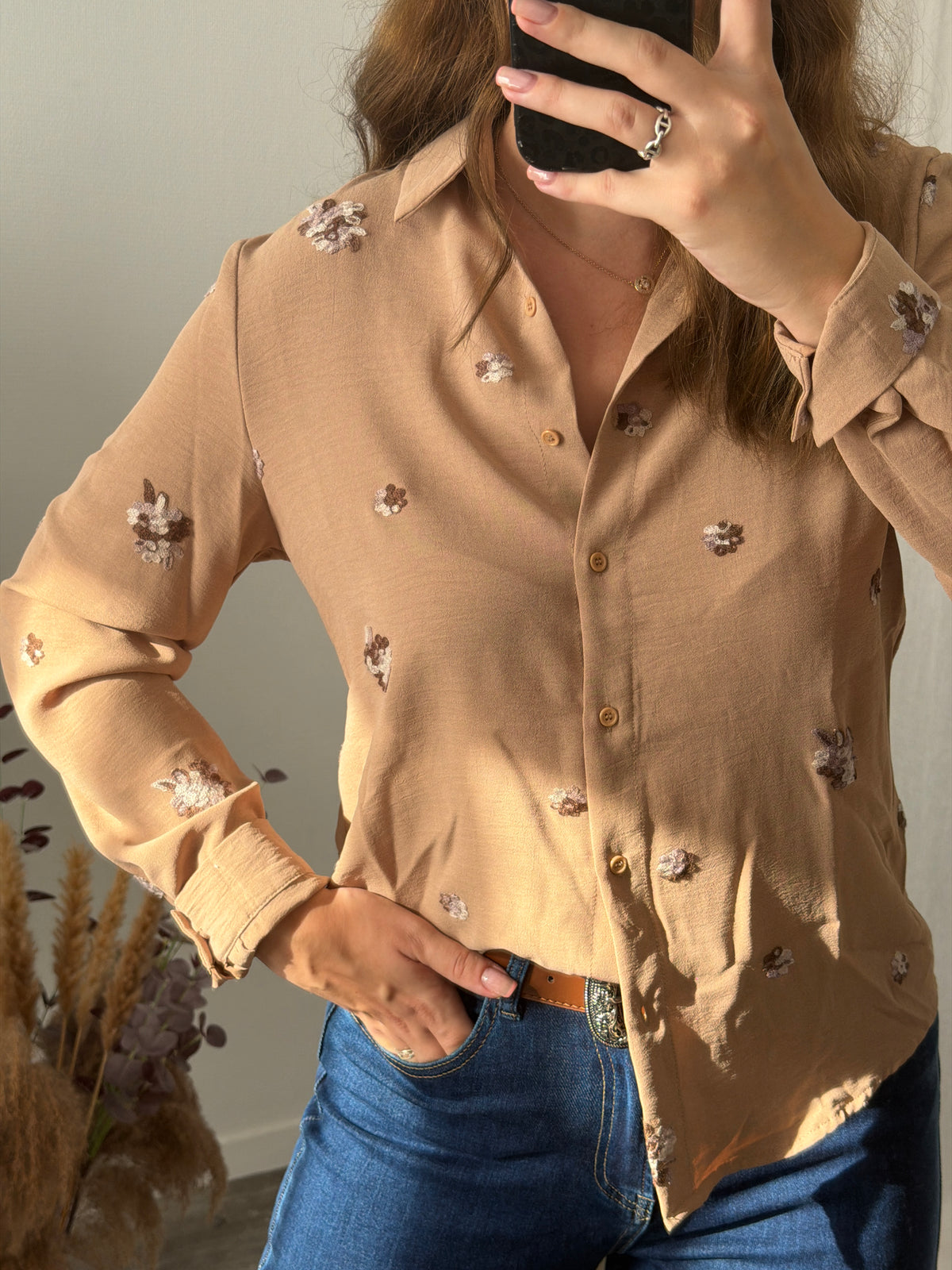 Chemise camel