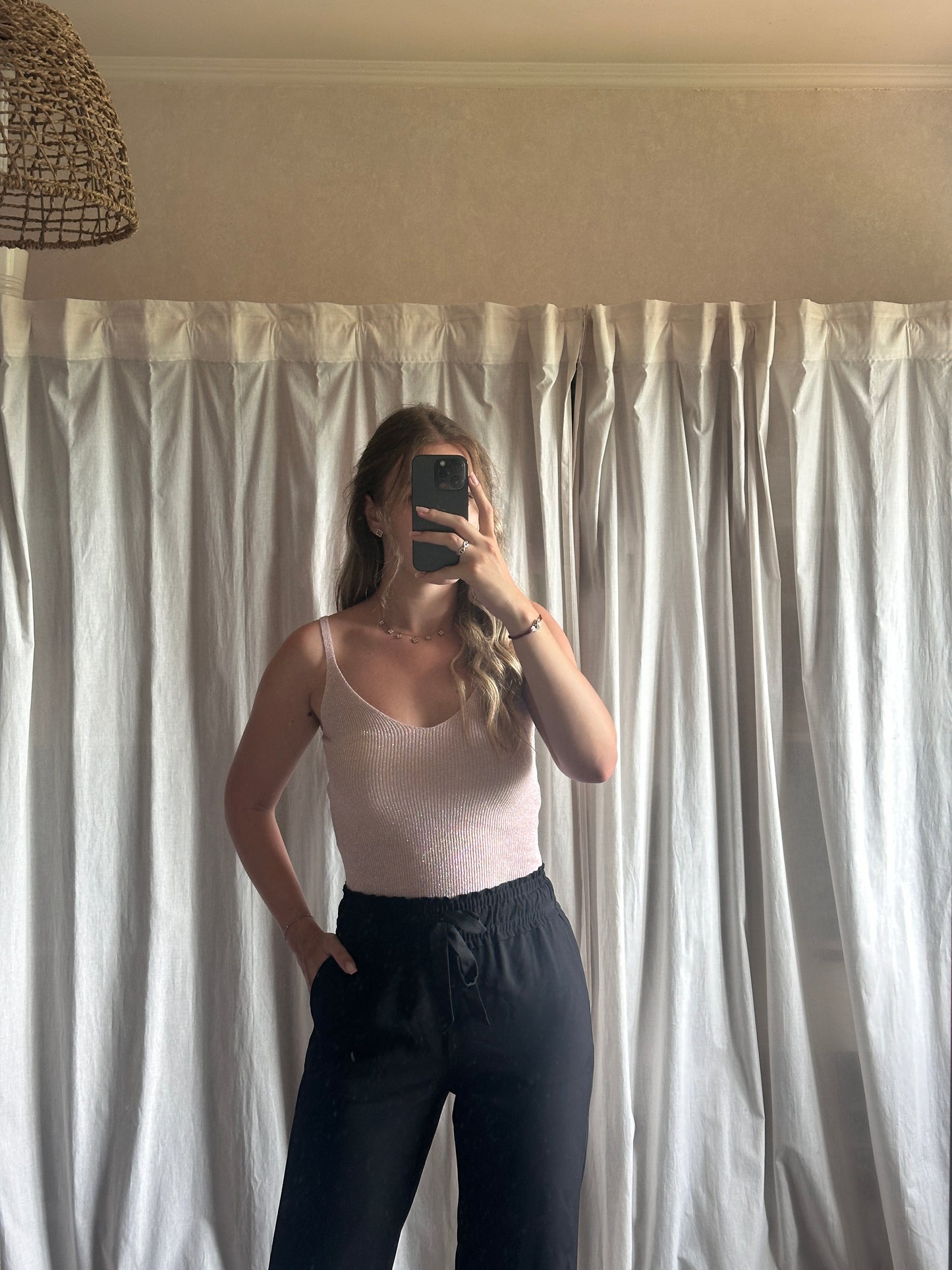 Top en lurex rose 🇮🇹