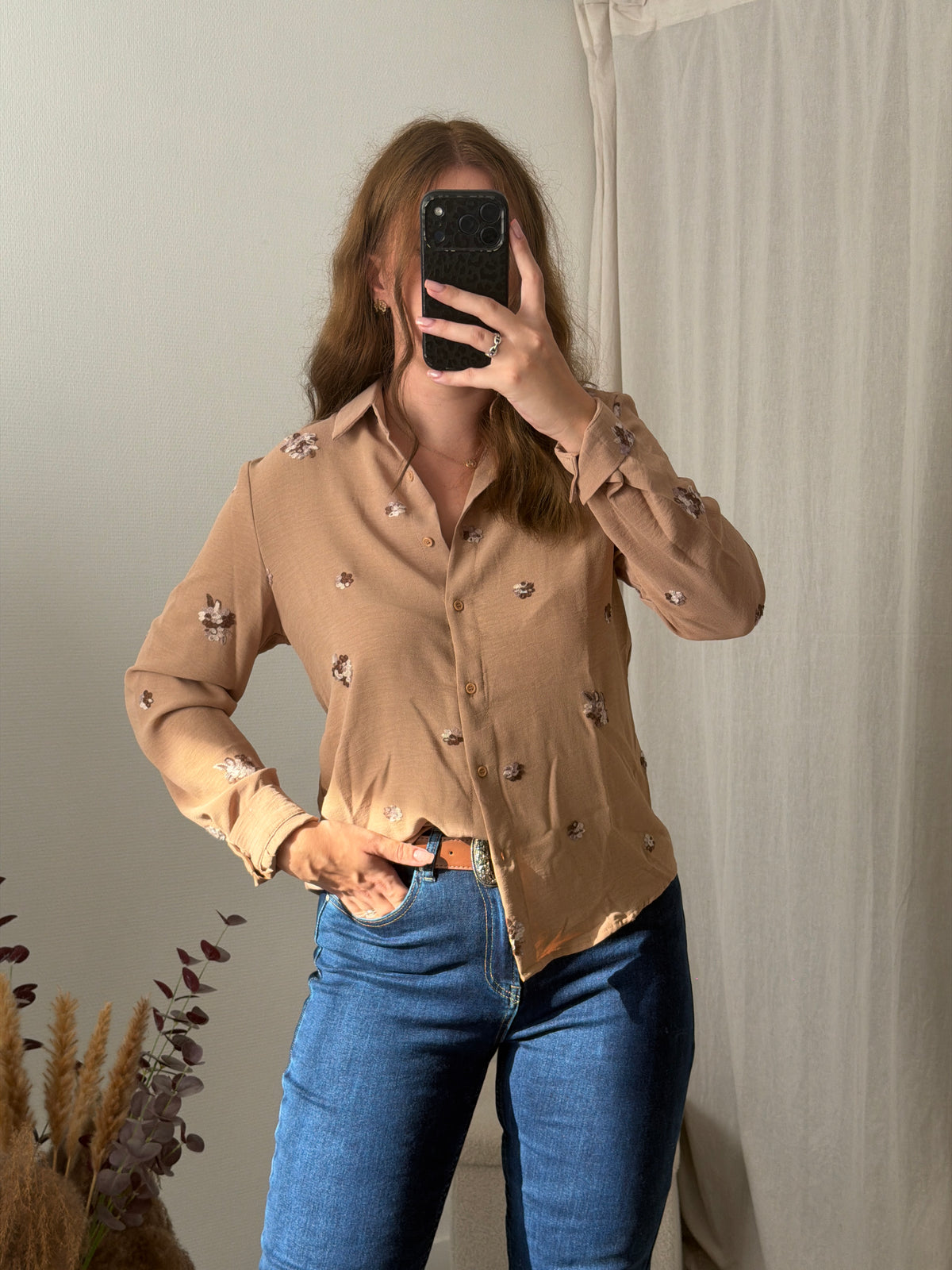 Chemise camel
