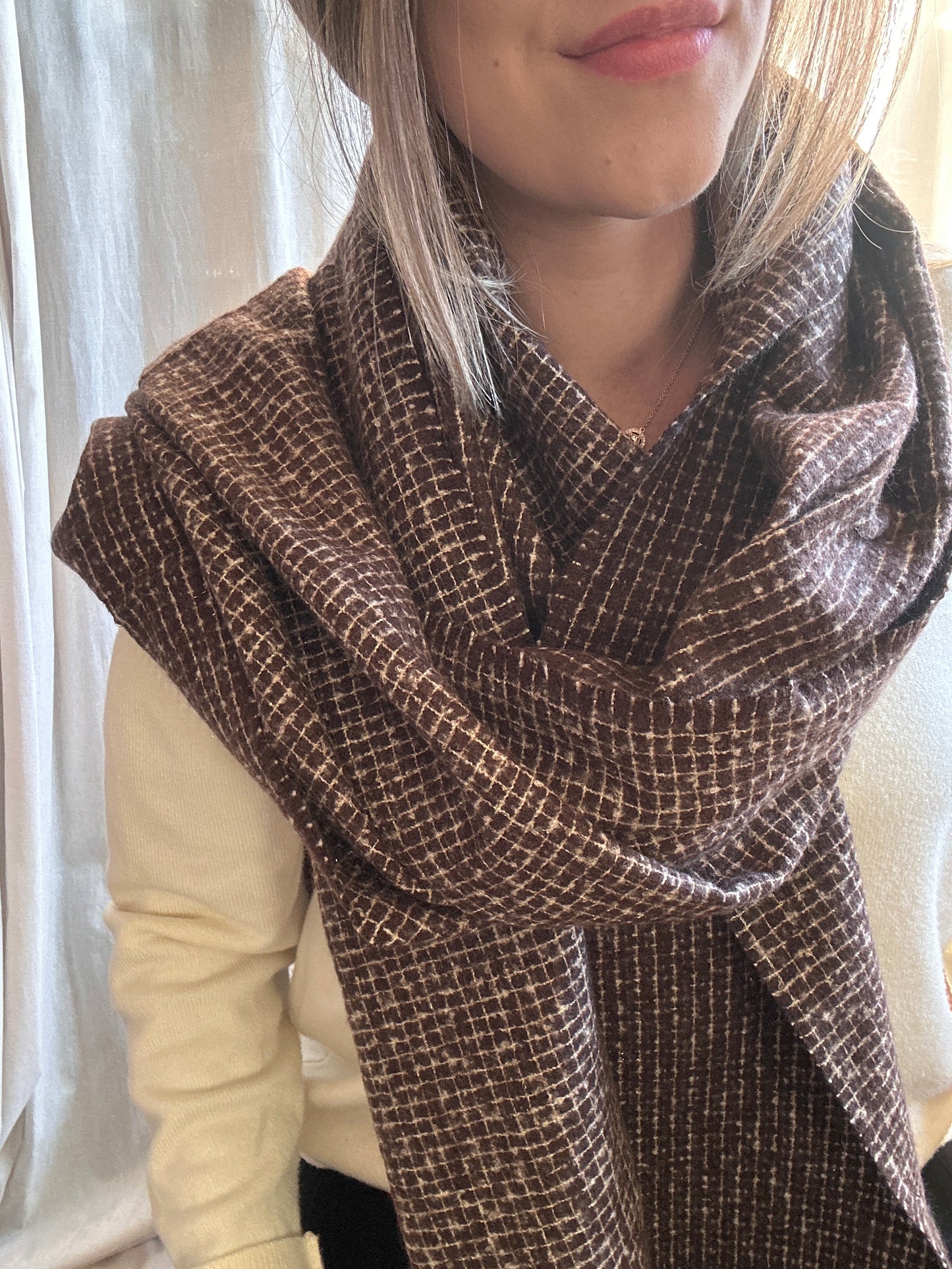 Echarpe douce marron