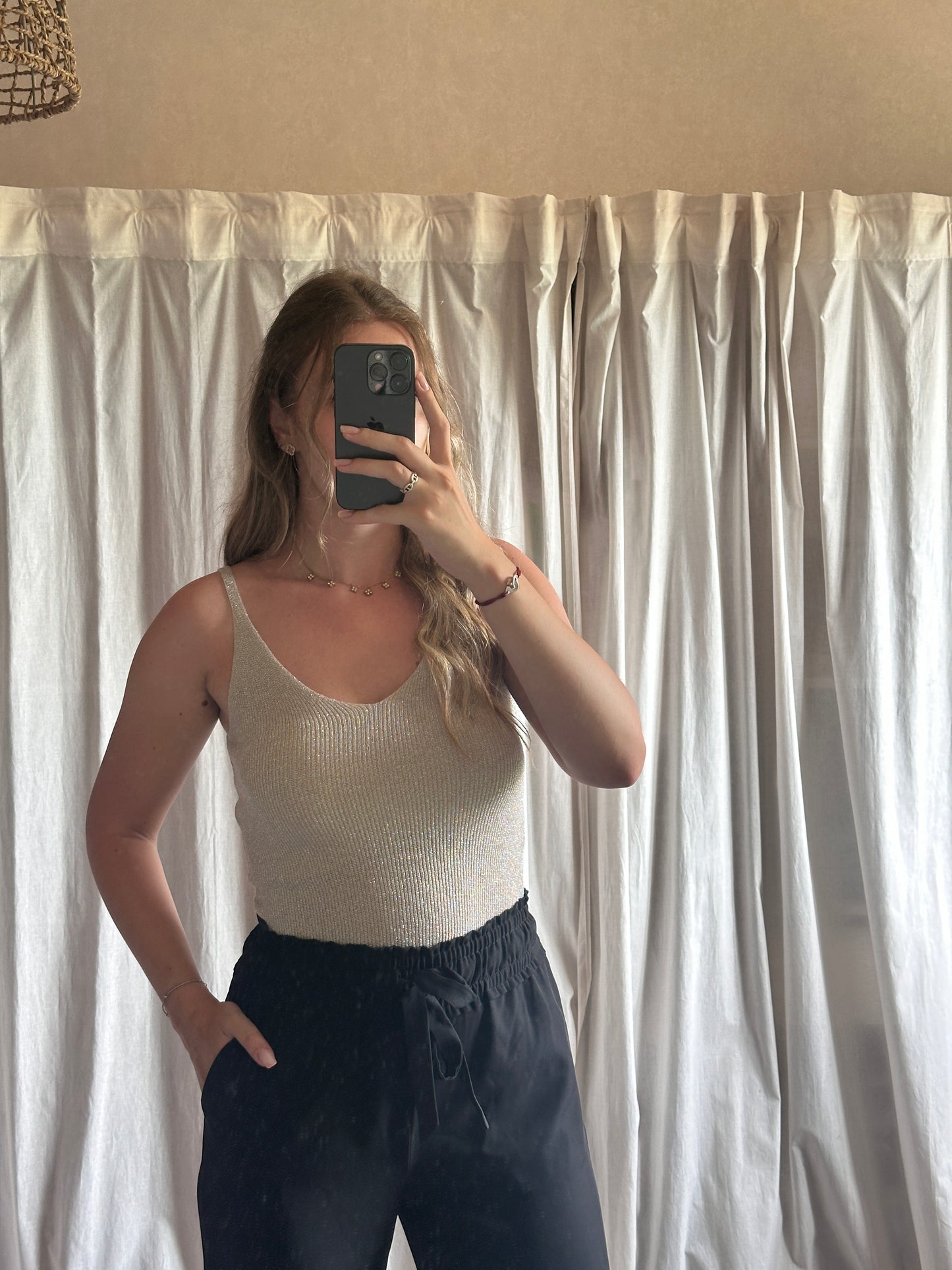 Top en lurex doré 🇮🇹