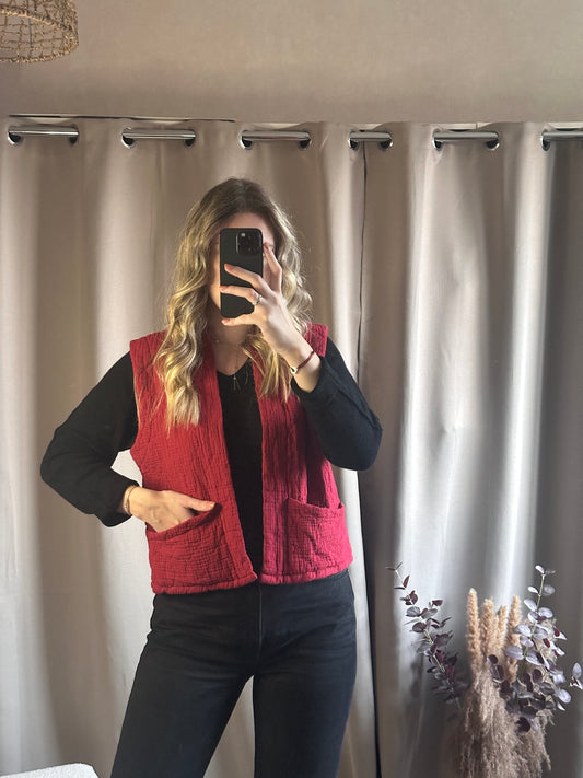 Veste sans manches rouge 🇮🇹