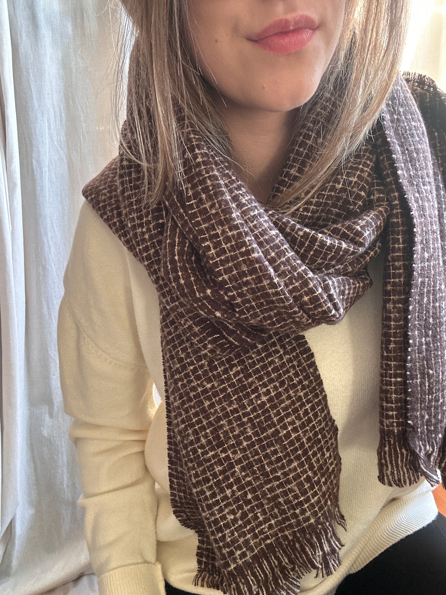 Echarpe douce marron