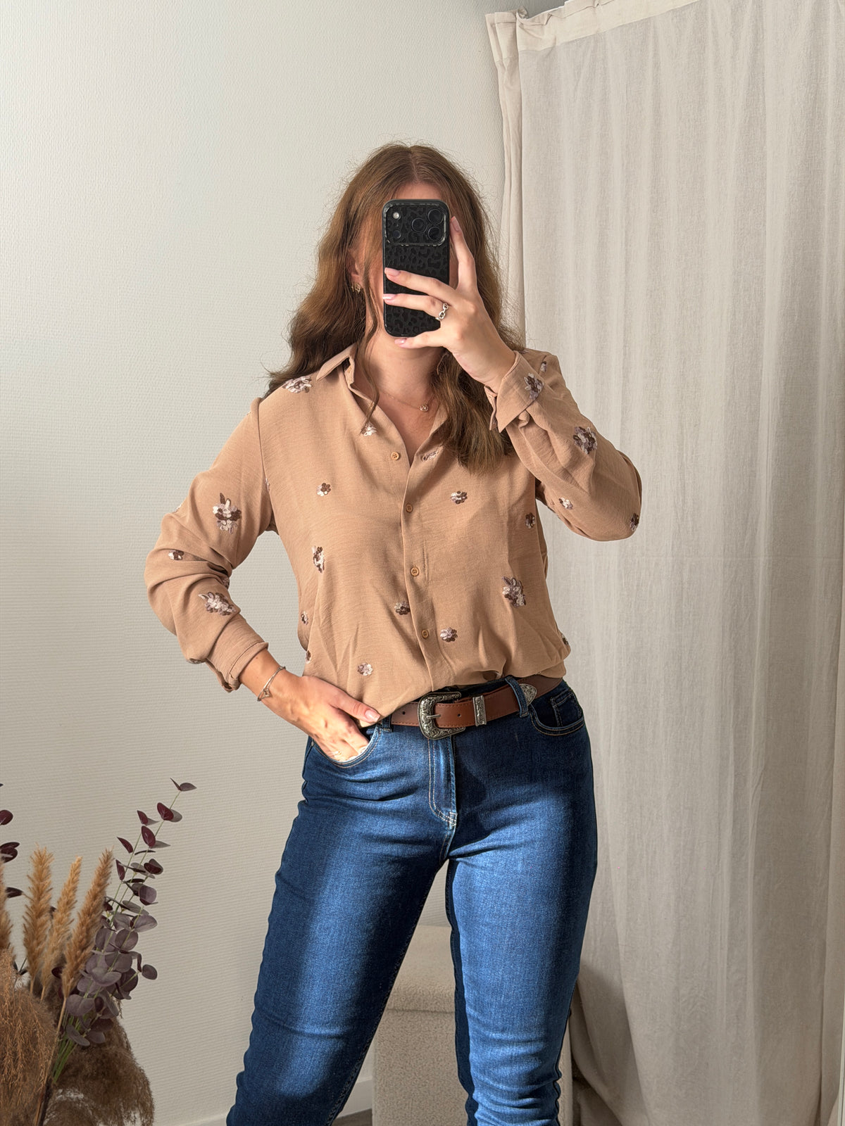 Chemise camel