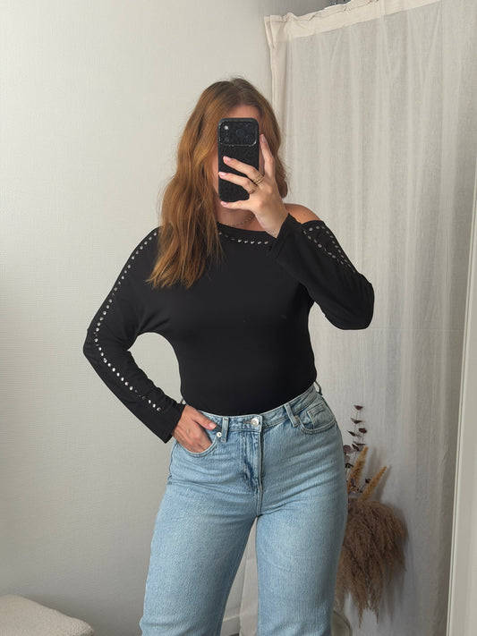 Top noir asymétrique 🇮🇹