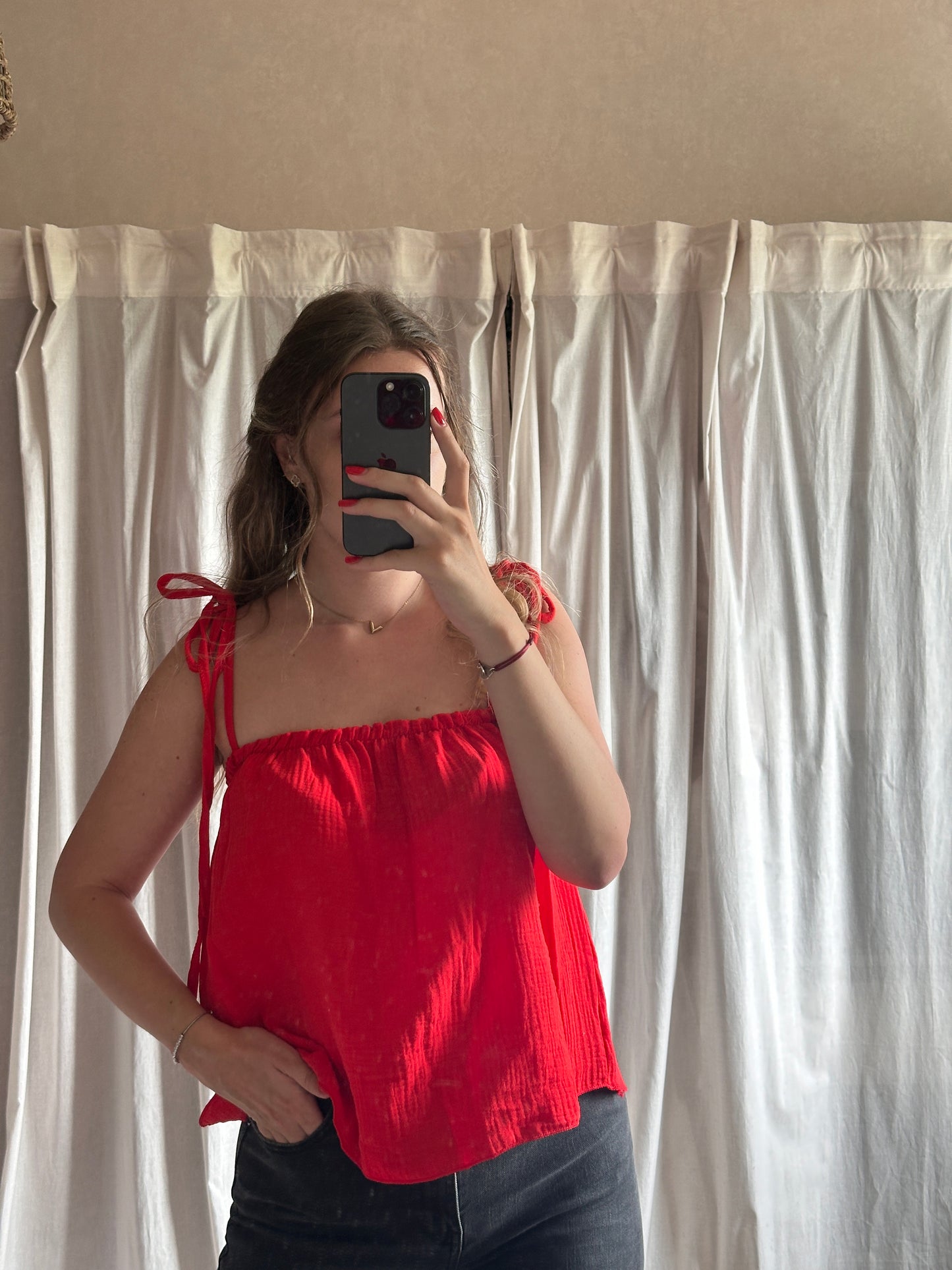 Top rouge 100% coton 🇮🇹